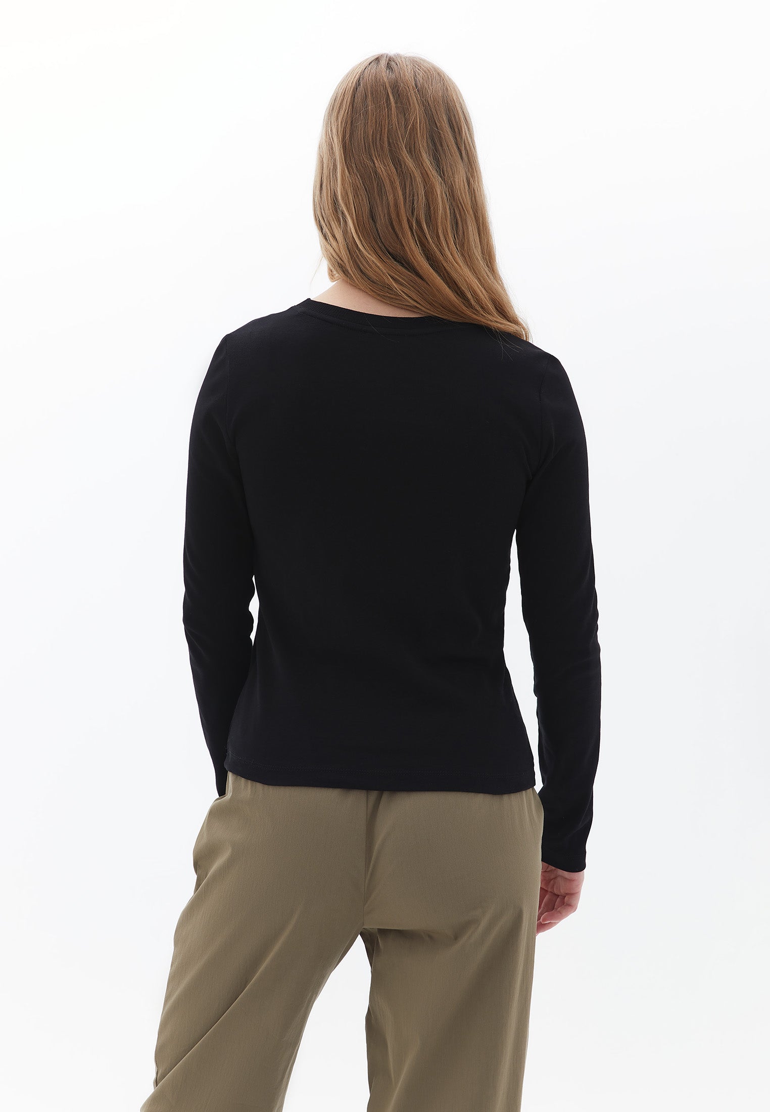RELAXED FIT LONG SLEEVE T-SHIRT - BLACK