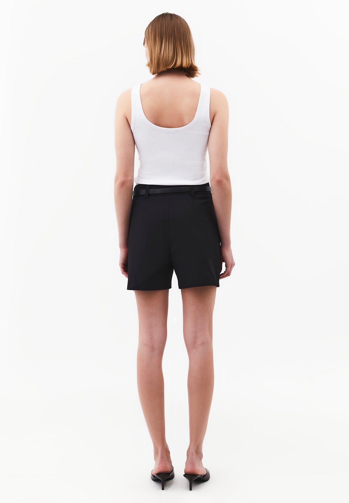 High Waist Shorts With Pockets - Black