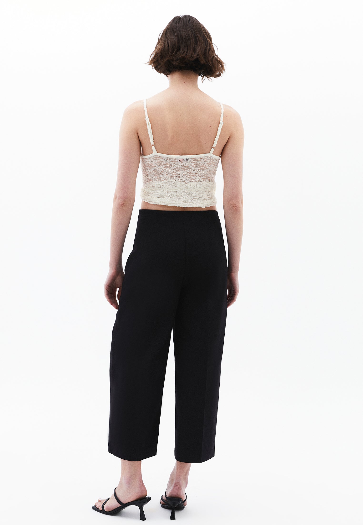 Ultra High Waist Culotte Pants - BLACK