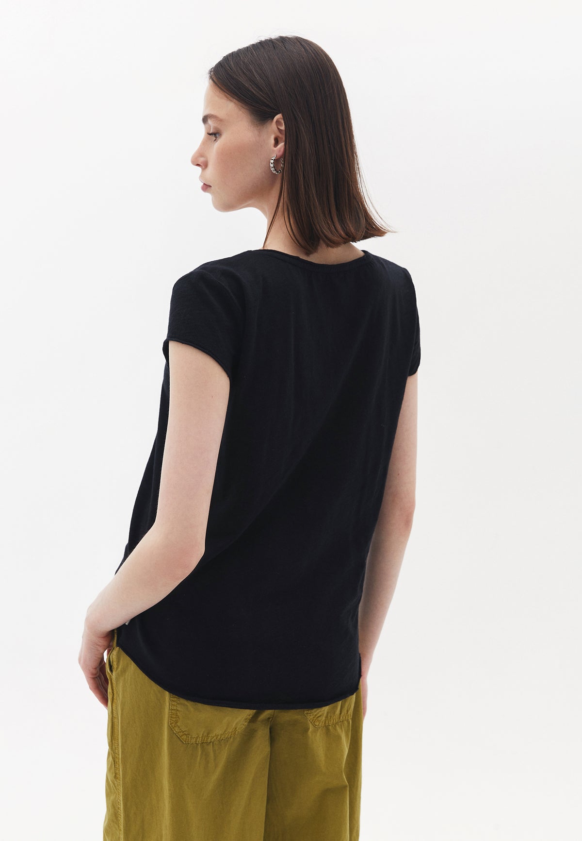 Sleeveless V Neck T Shirt - Black