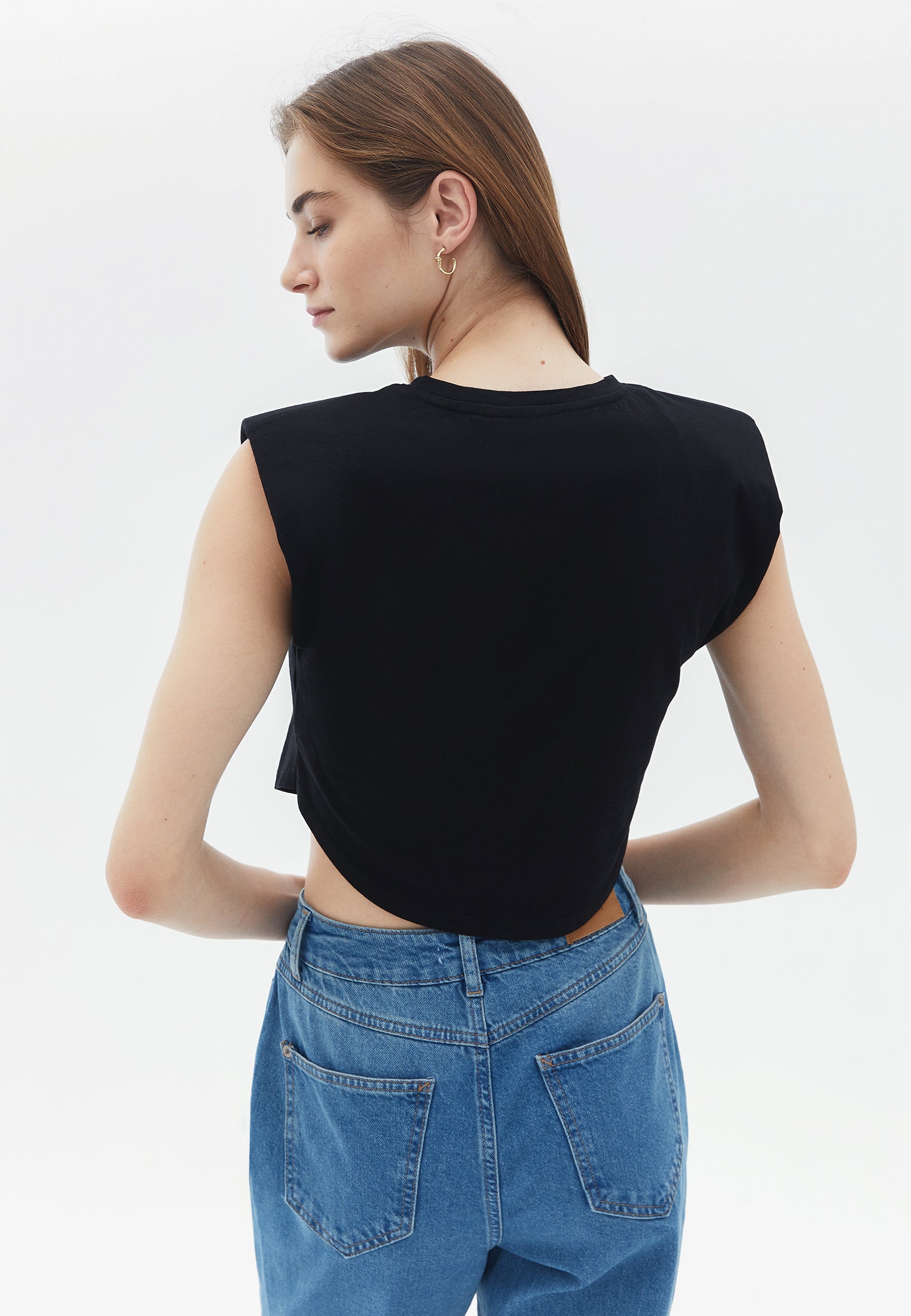 Padded t-shirt - BLACK