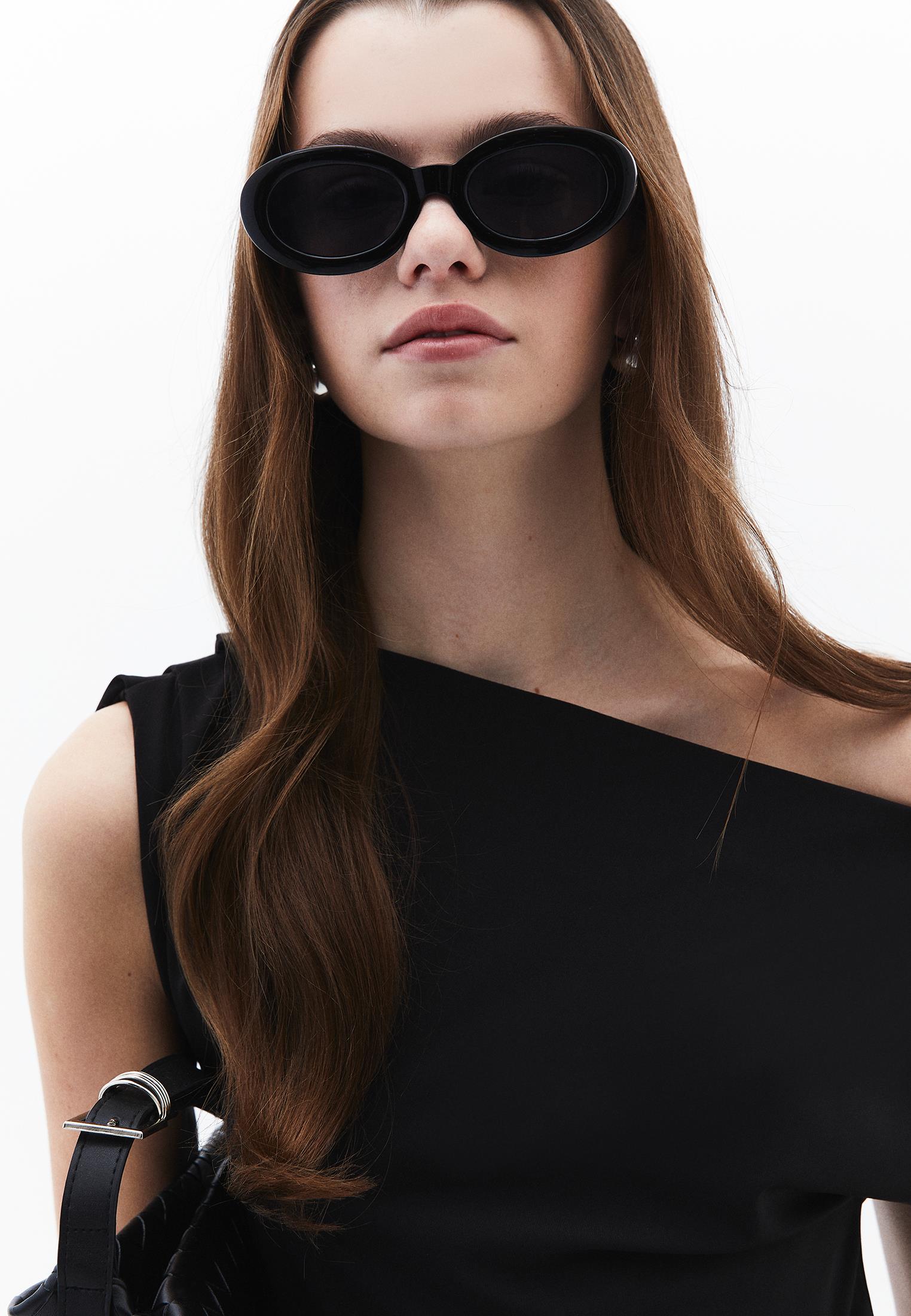 Boat Neck Sleeveless Standard Blouse - BLACK