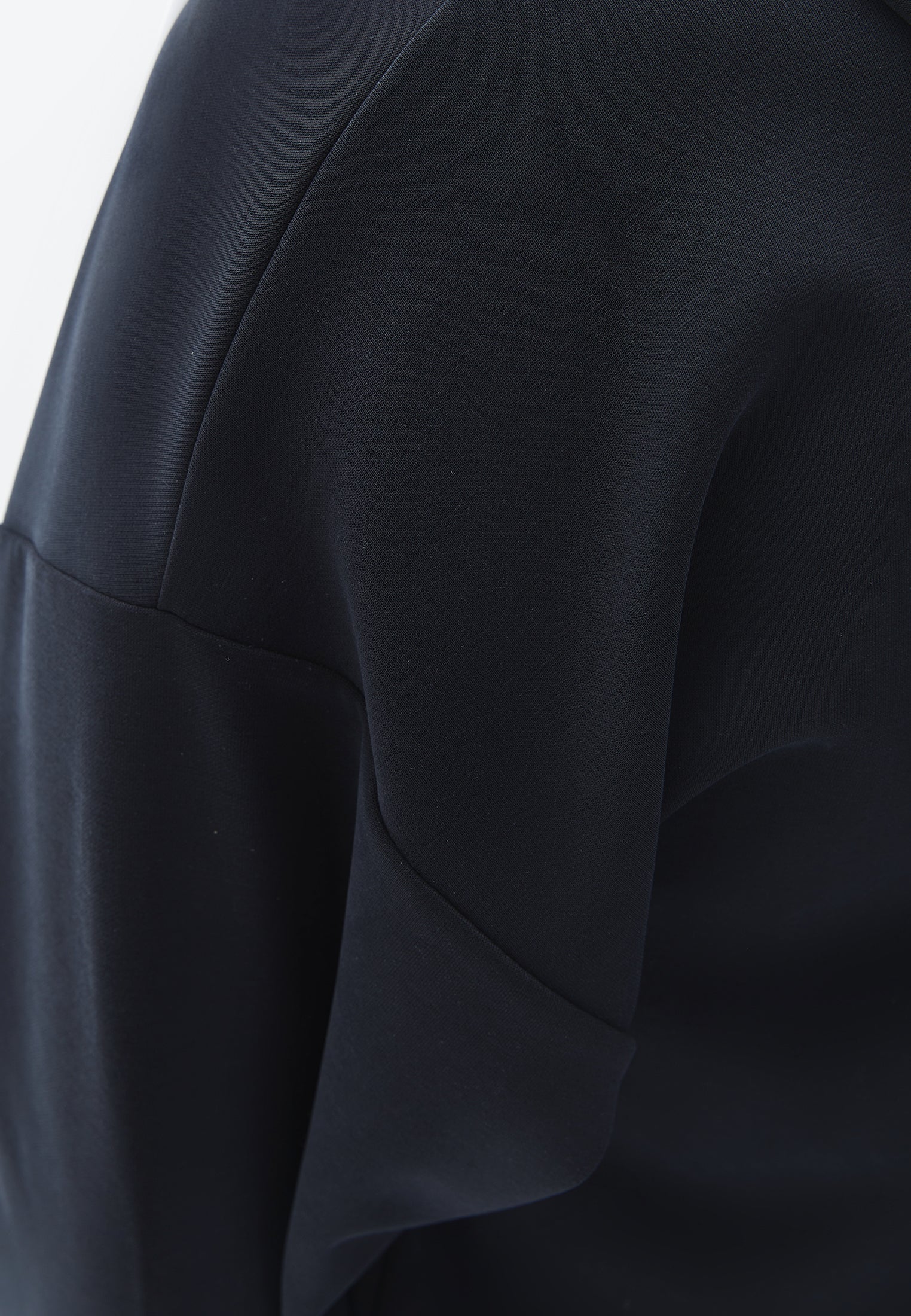 Zero collar detailed jacket - BLACK