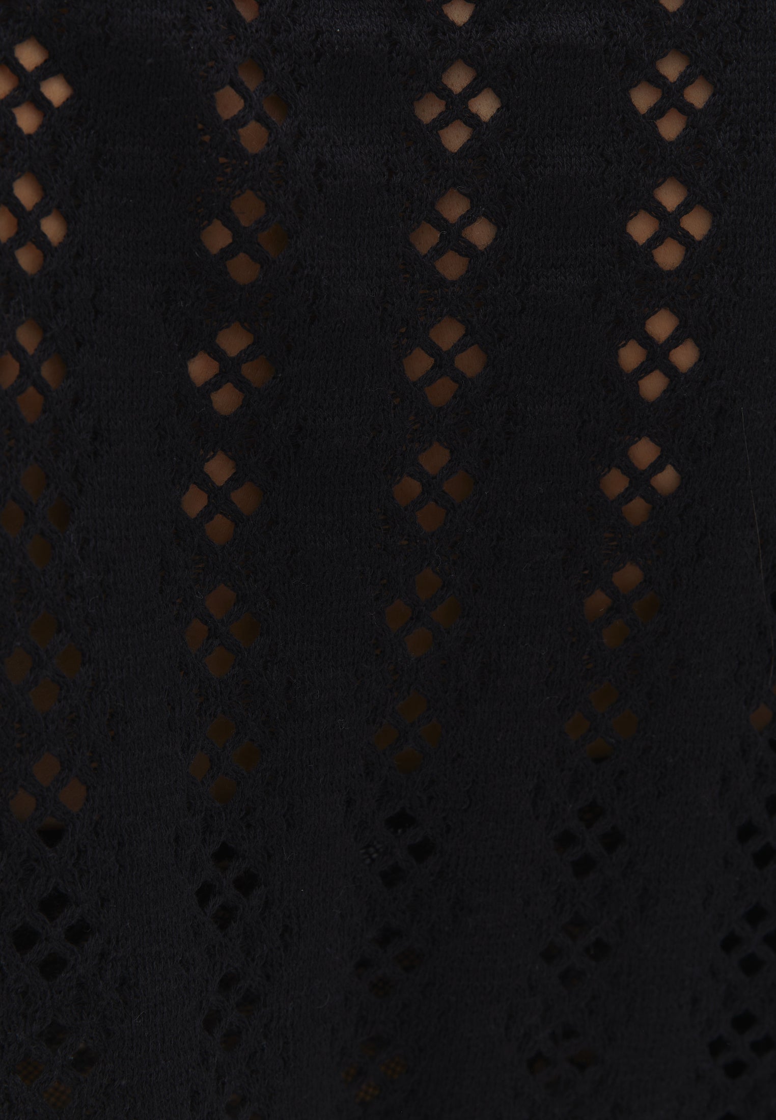 Long sleeved cotton blouse - BLACK