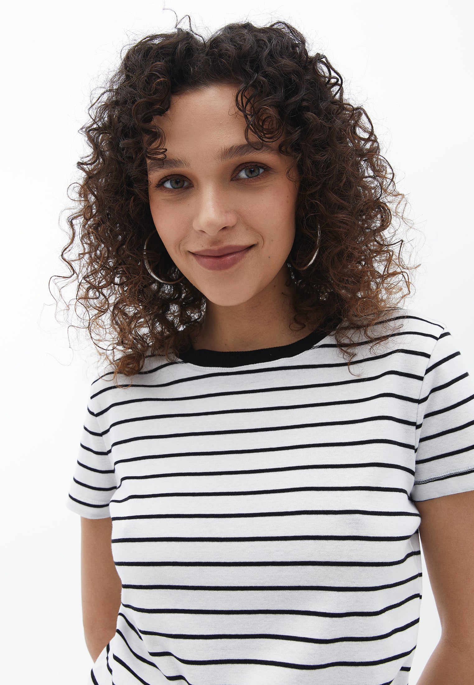 Short sleeve crew neck t-shirt - WHITE/BLACK