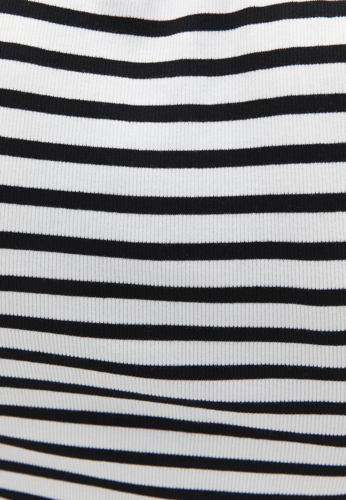 High Neck Bodycon Tank Top - Black/White