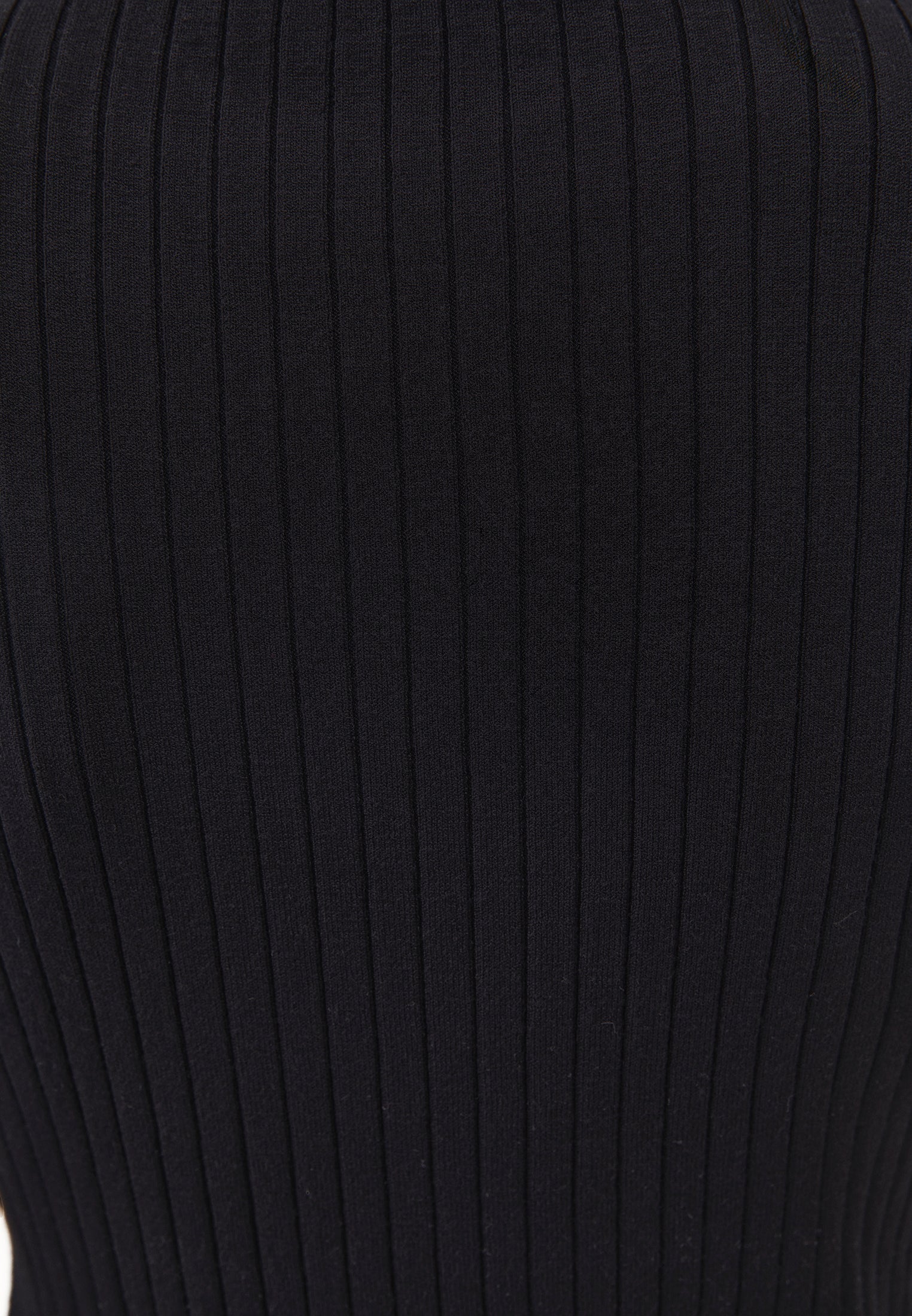 Ribbed Crew Neck Short Sleeve Sweater - BLACK