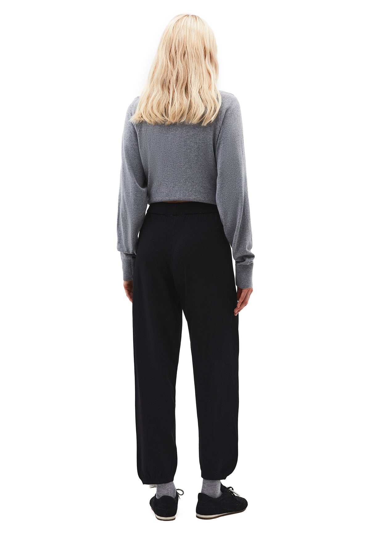 Elasticated Barrel Form Trousers - Black