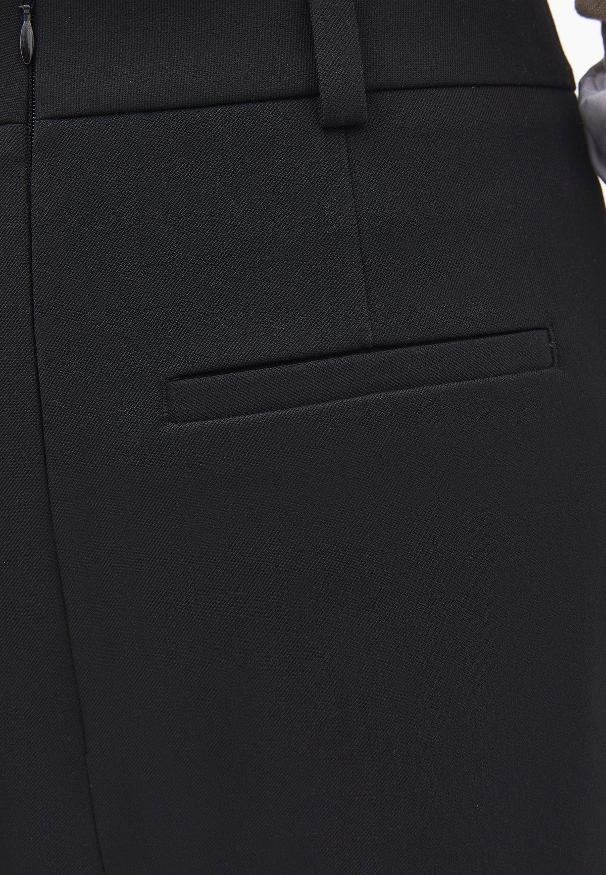 Cut-Out Ultra High Waist Long Skirt - Black
