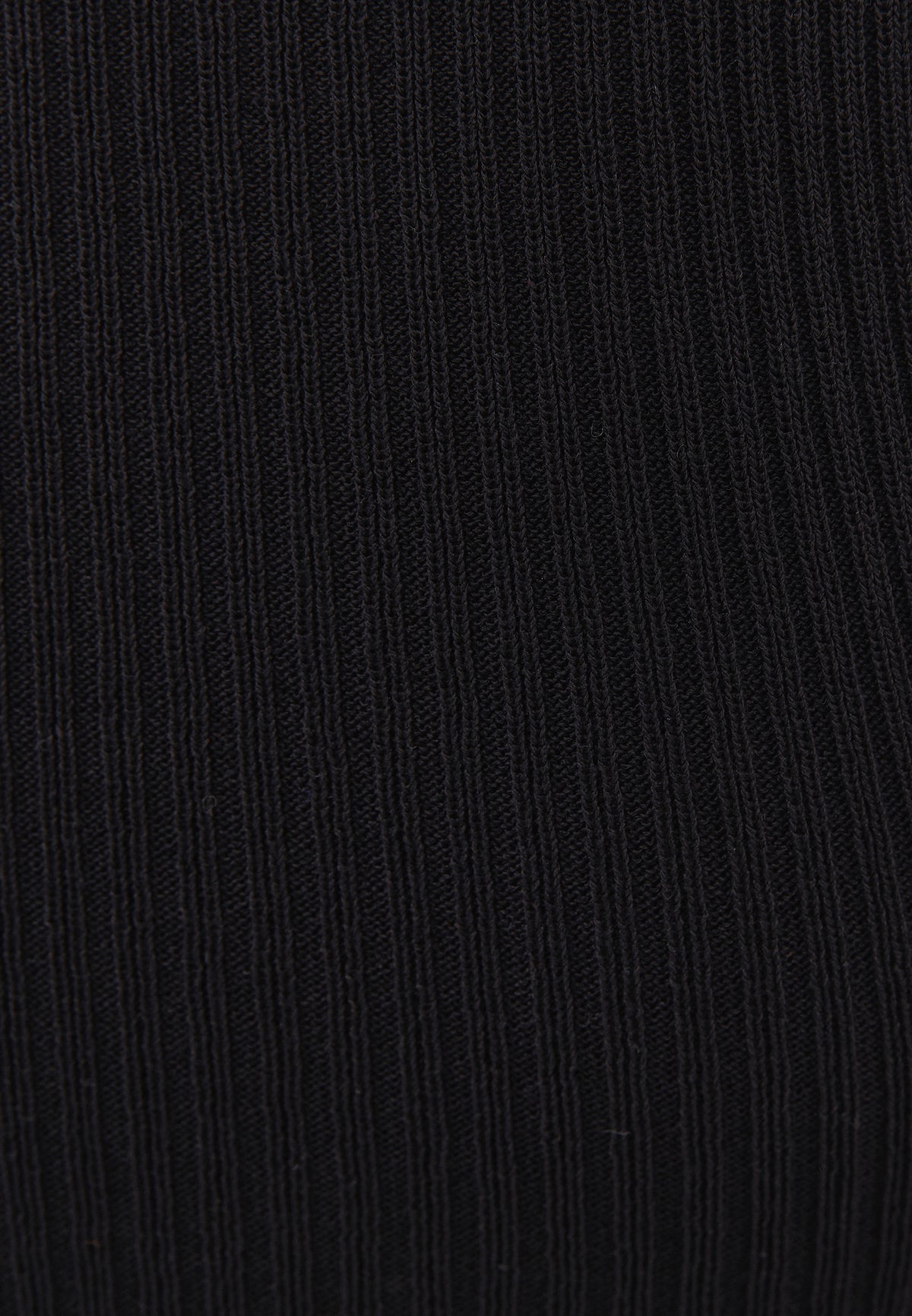 Ribbed Tank Top With Boat Neck - BLACK