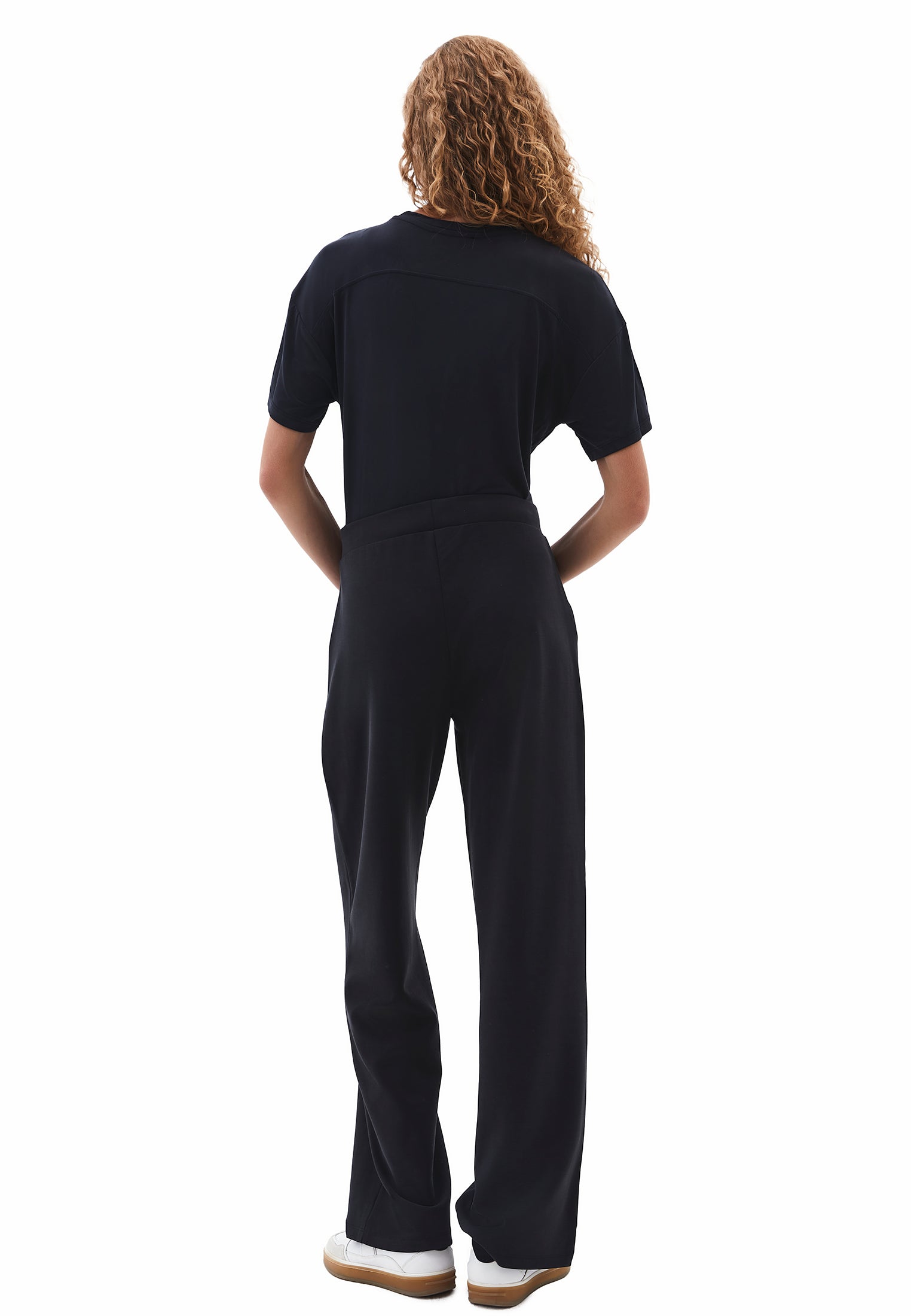 High waist flared trousers - BLACK