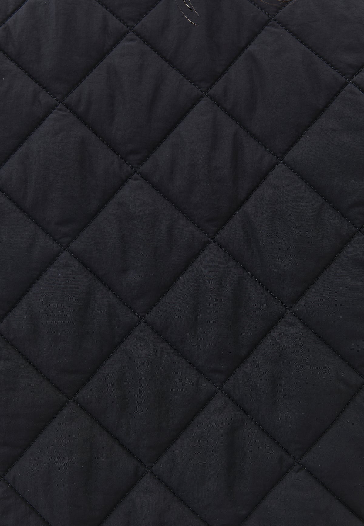Long Coat With Crew Neck - Black