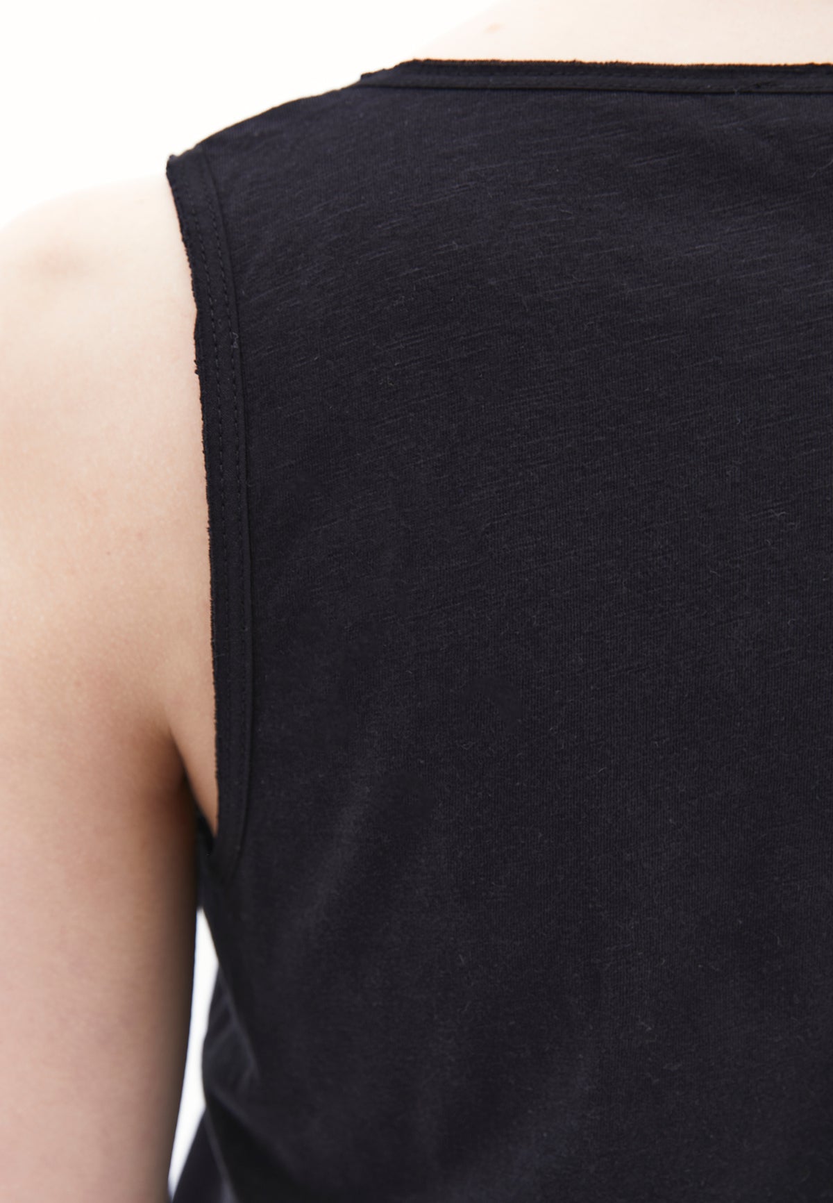Tank Top With Modal Content - Black