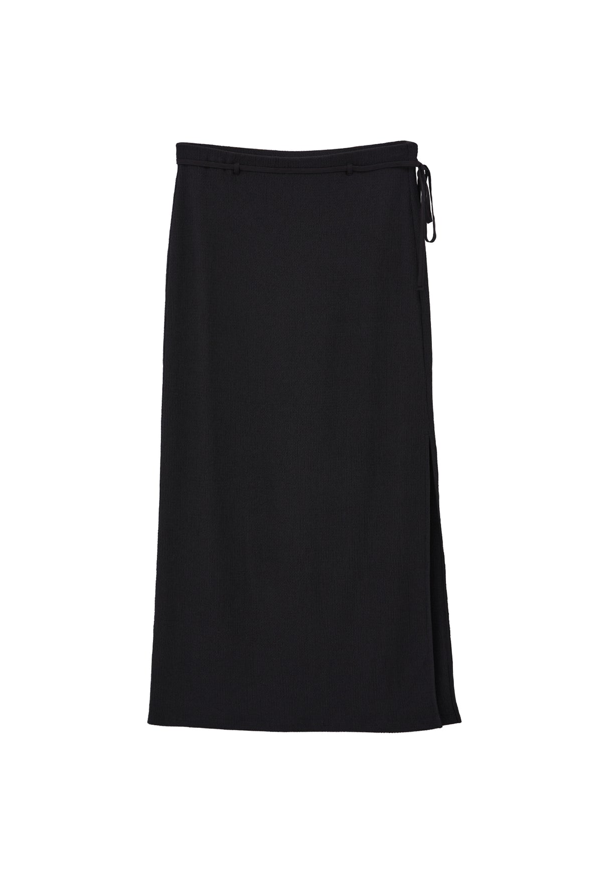 High Waist Slit Detailed Maxi Skirt - Black