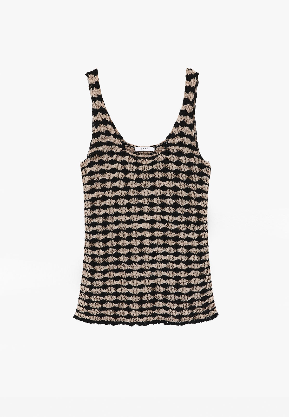 Lace U Neck Tank Top - Mix Color