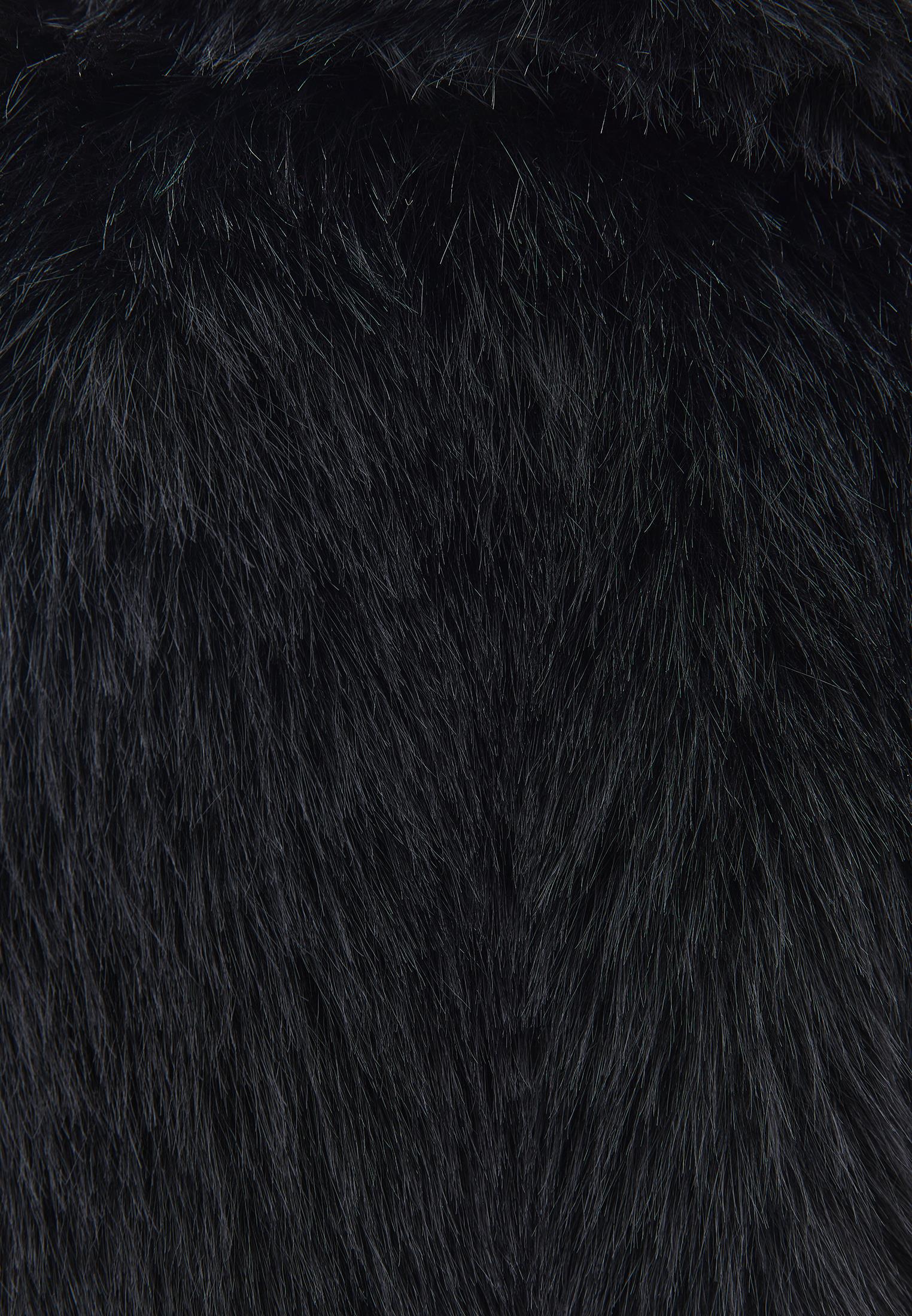 V Neck Faux Fur Vest - BLACK