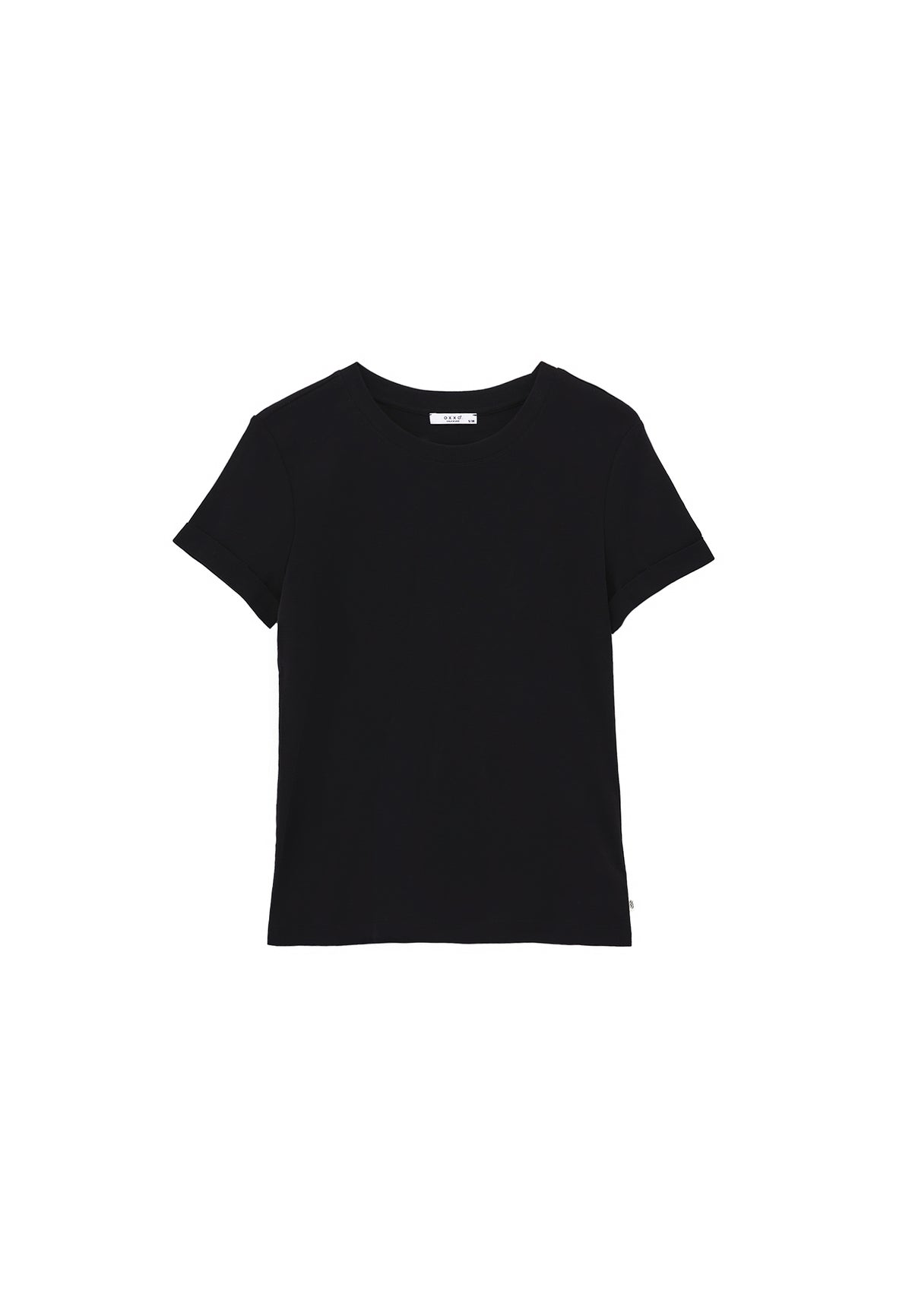 Women's Crew Neck Short Sleeve T-Shirt - Black