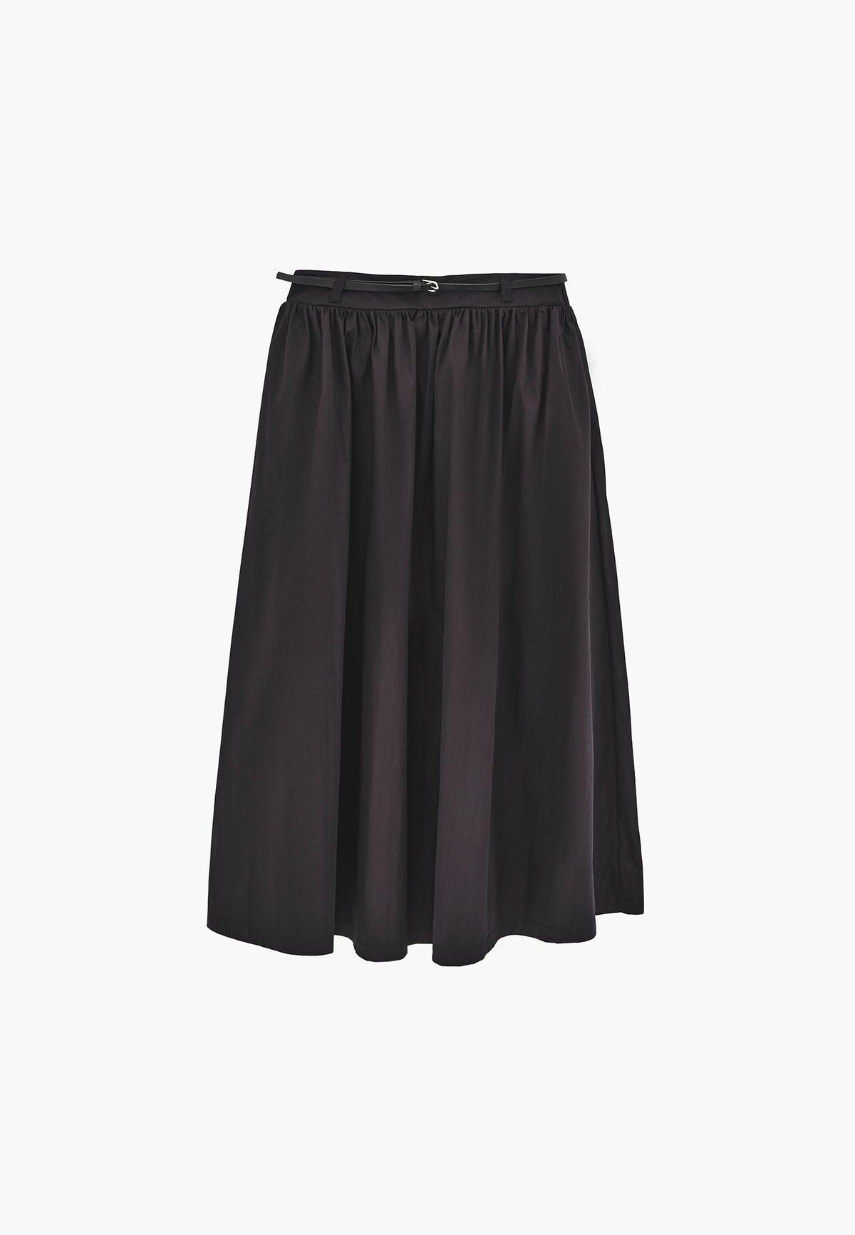 Long Flared Skirt - BLACK