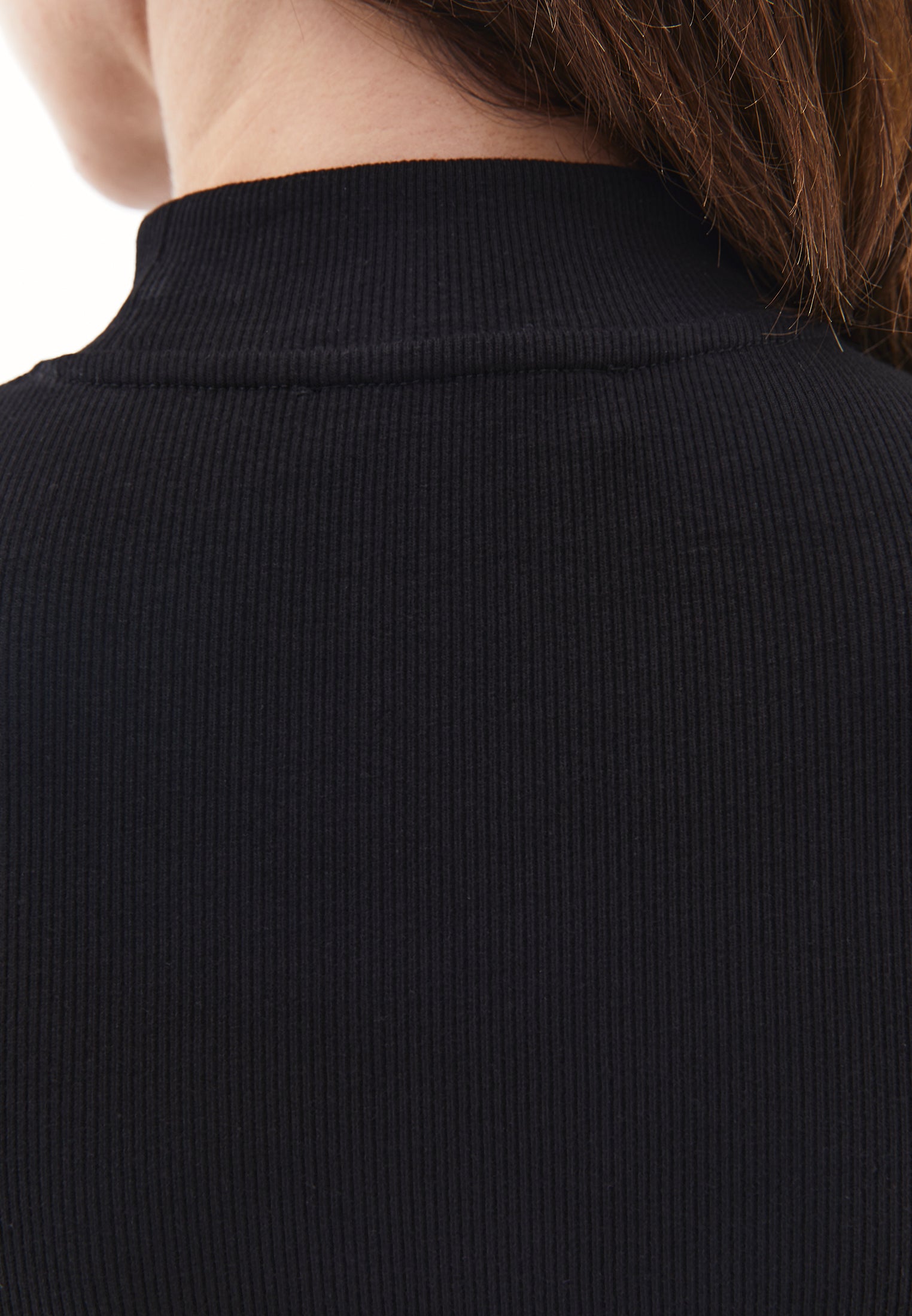 Cut out detail long sleeve t-shirt - BLACK