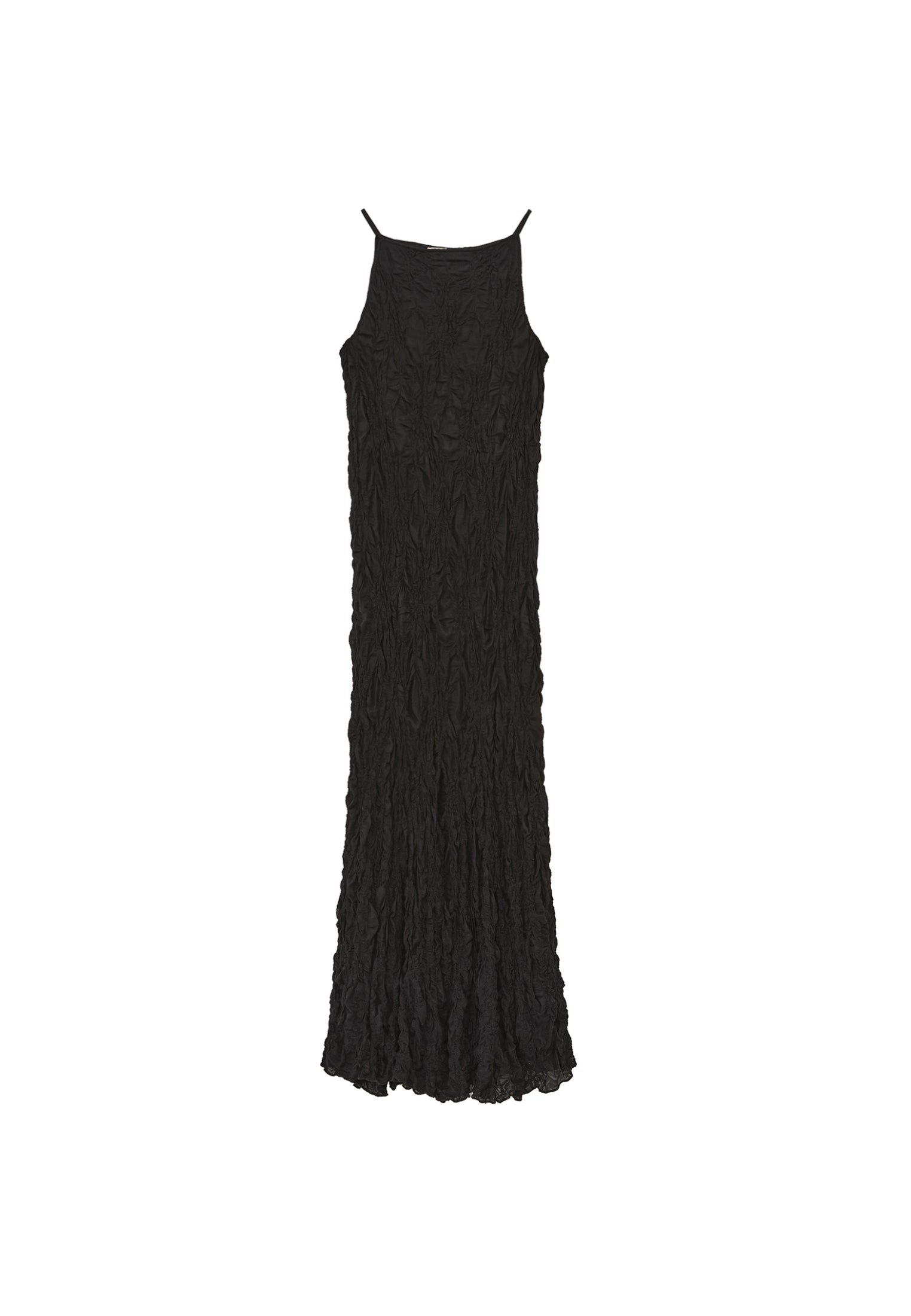 LACED LONG DRESS - BLACK