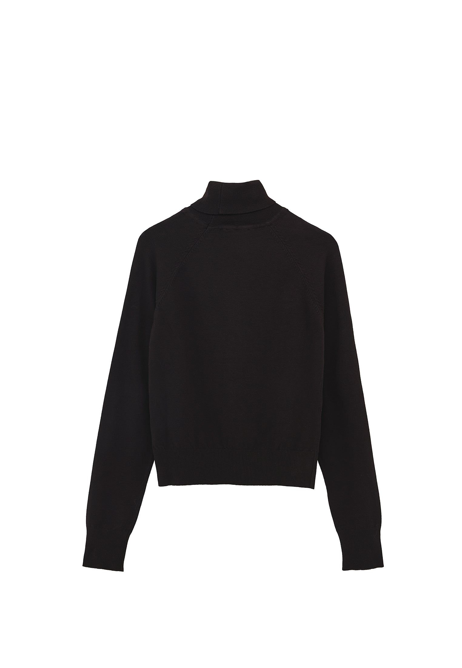 SLIM FIT TURTLENECK SWEATER - BLACK
