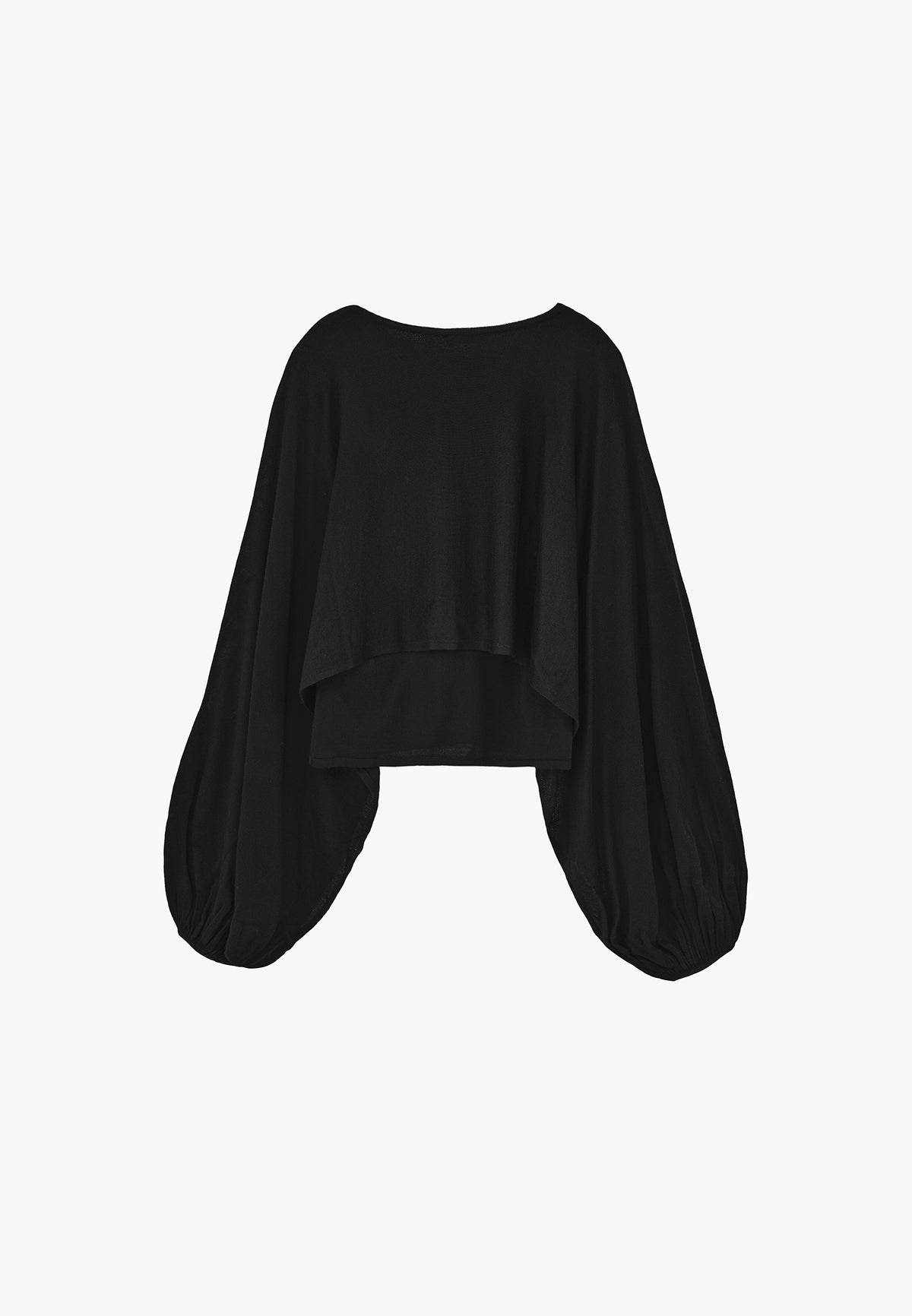 Balloon Sleeve Sweater - BLACK