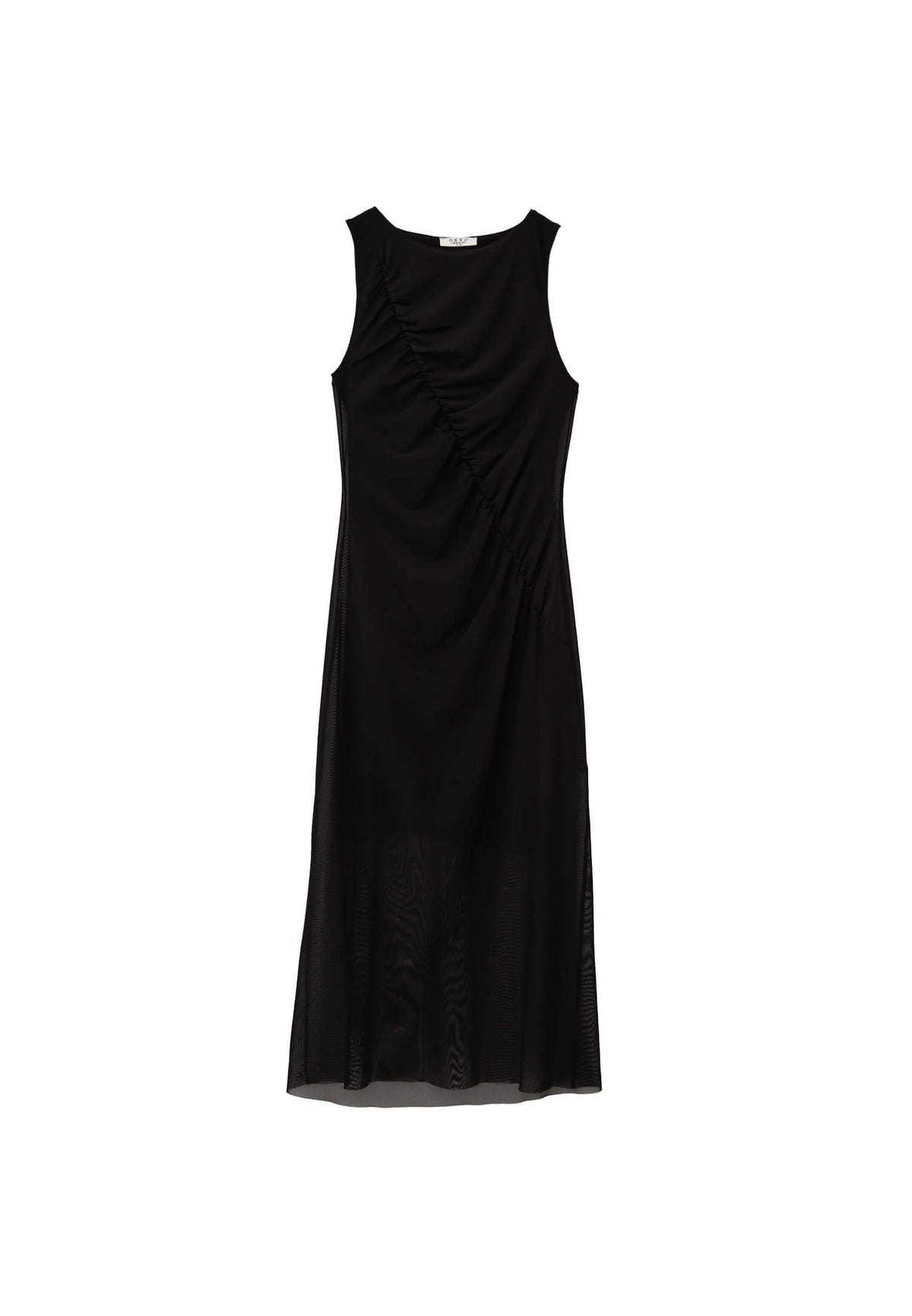 Mesh Long Dress - Black