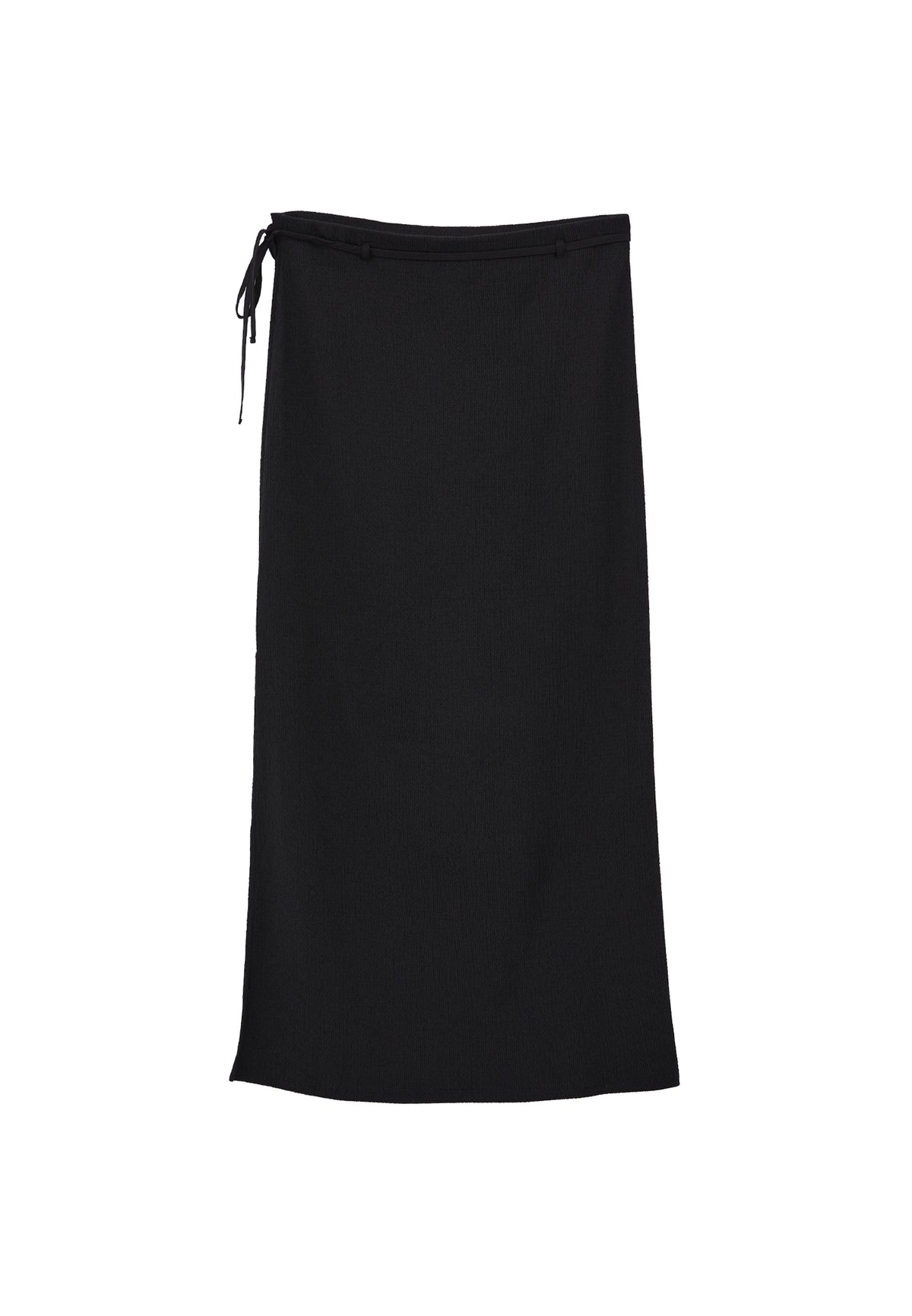 High Waist Slit Detailed Maxi Skirt - Black