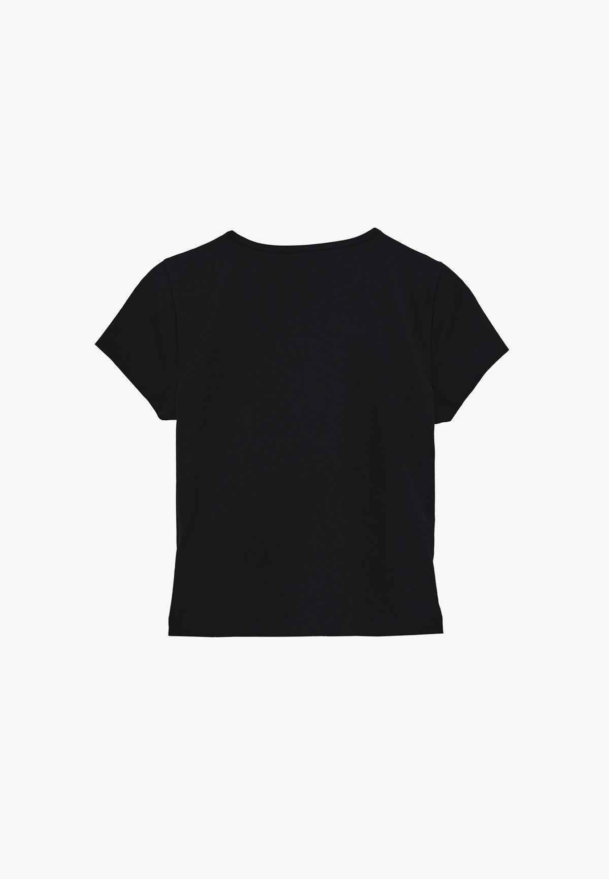 Bodycon T-Shirt Crew Neck - BLACK