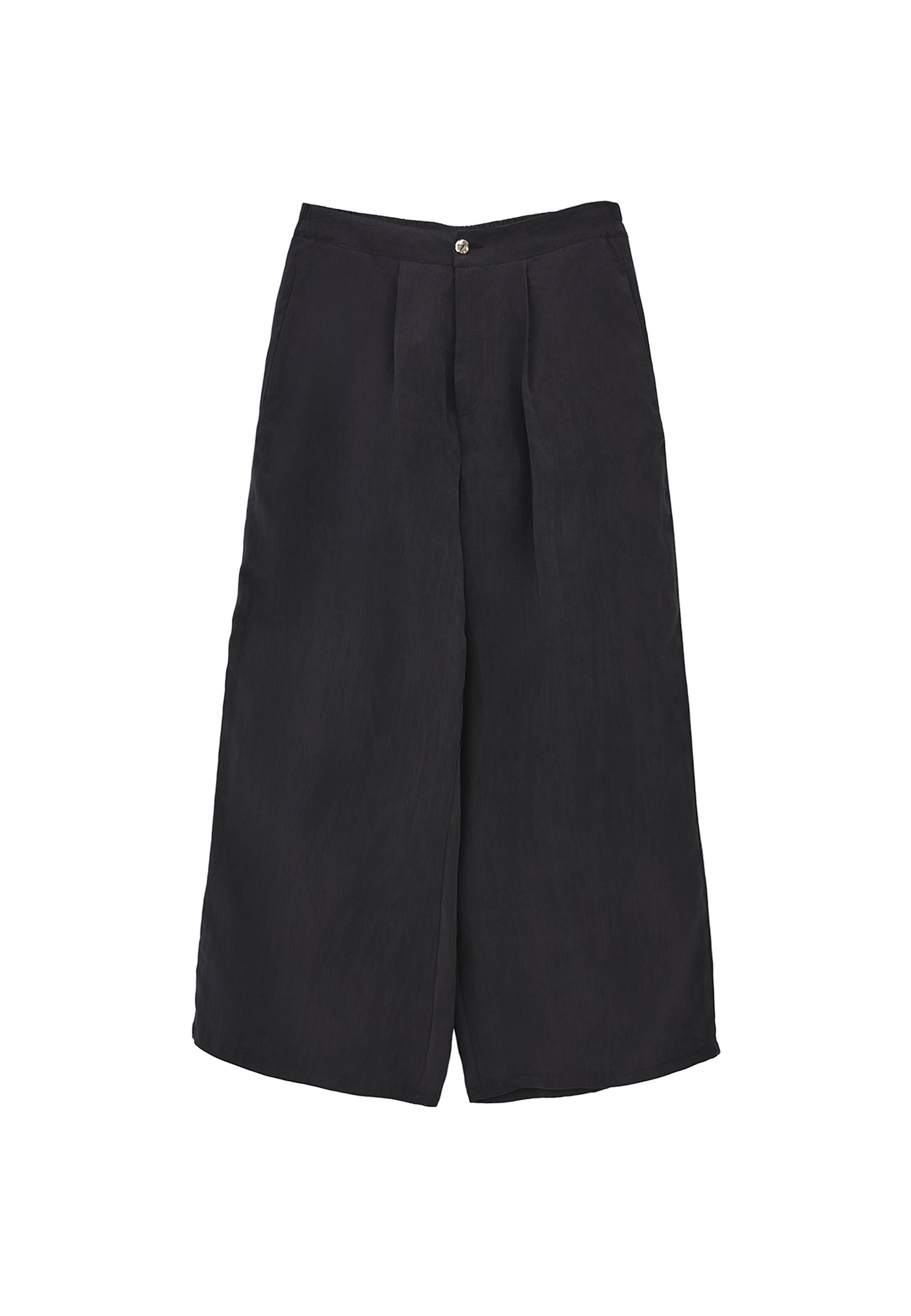 Ultra high waist straight pants - BLACK