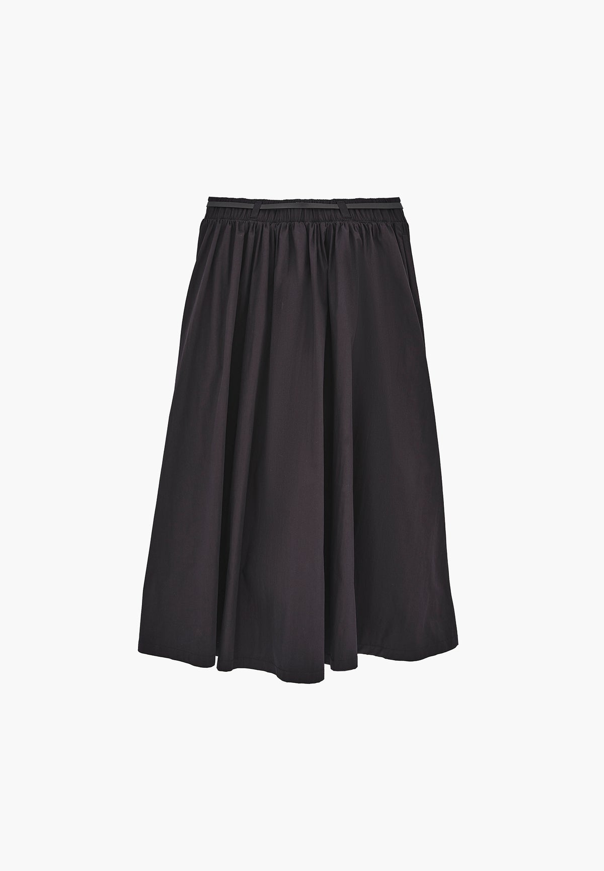 Long Flared Skirt - BLACK