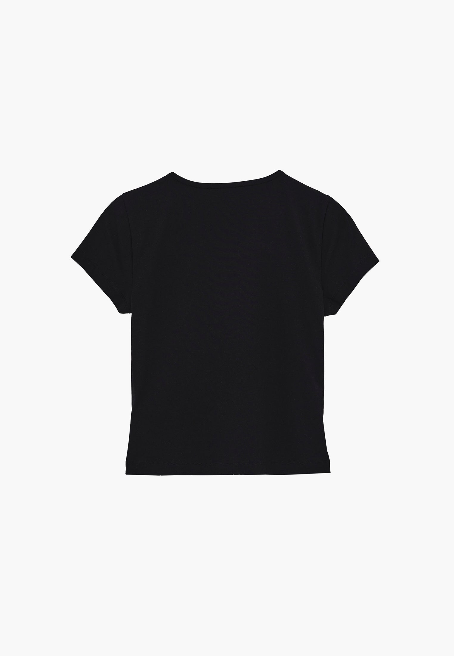 Bodycon T-Shirt Crew Neck - BLACK