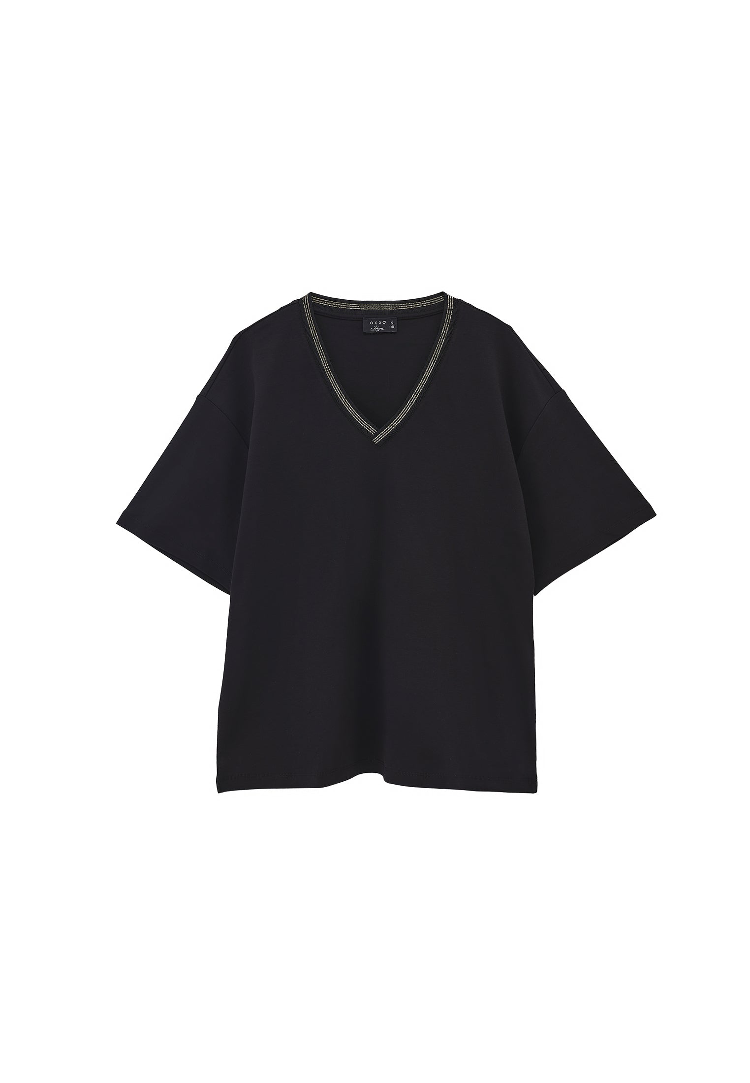 Oversize cotton t-shirt - BLACK