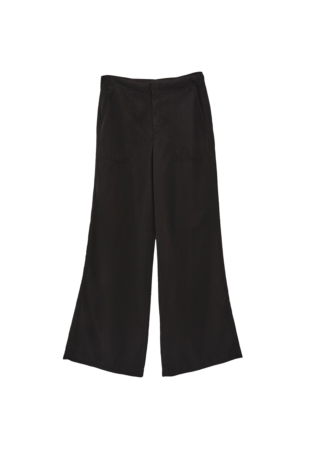 Wide Leg Trousers - BLACK