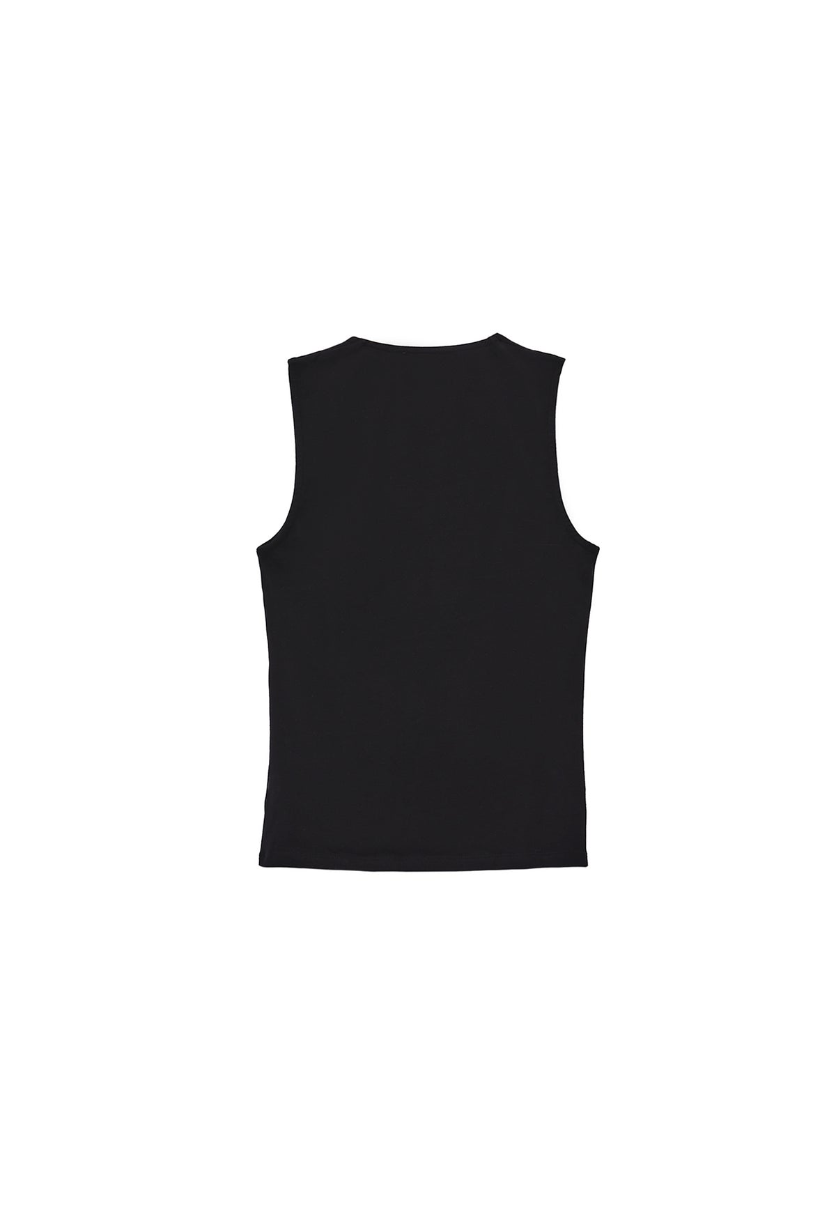 Square Neck Bodycon Standard Tank Top - BLACK