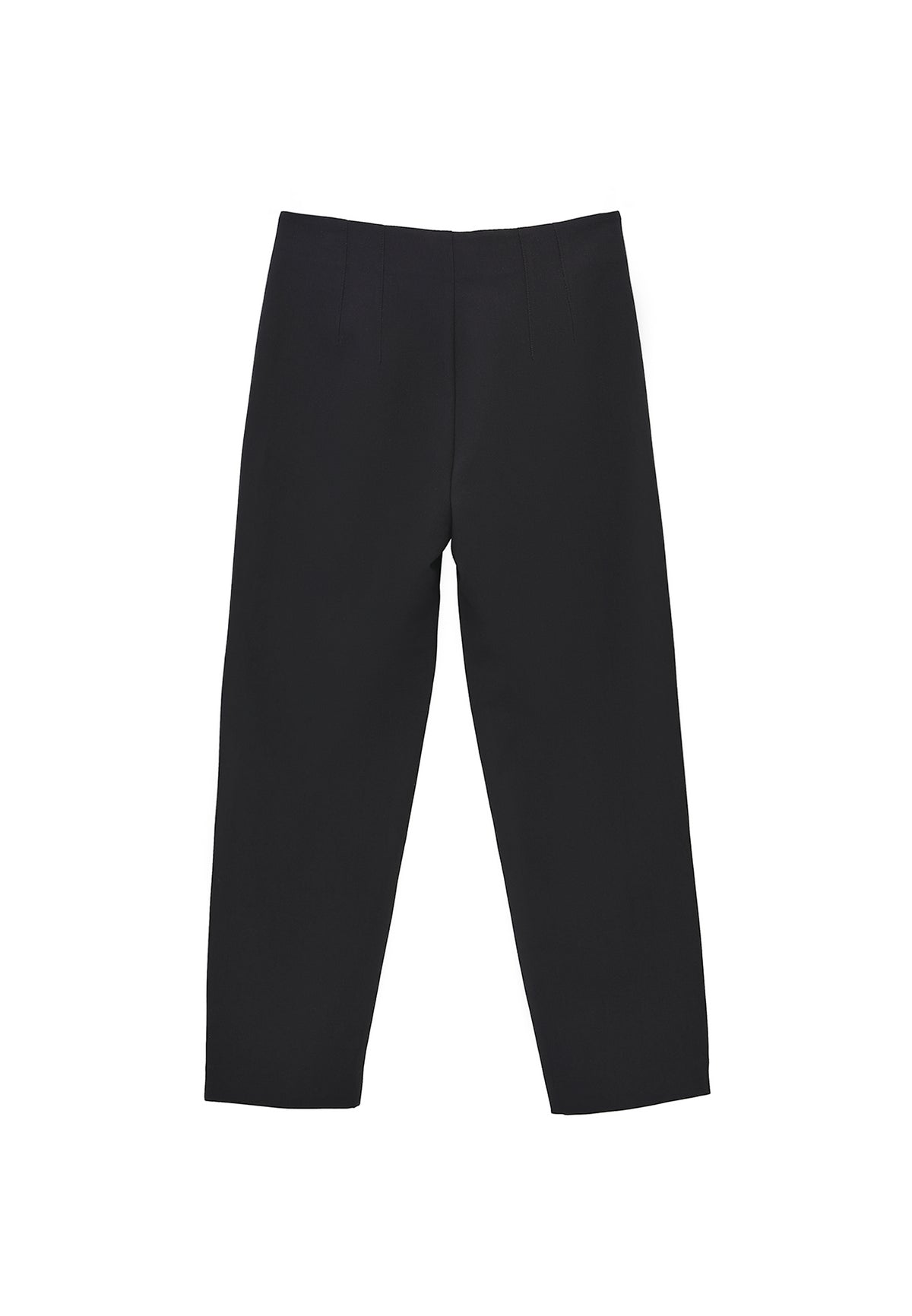 Carrot Cut High Waist Pants - Black