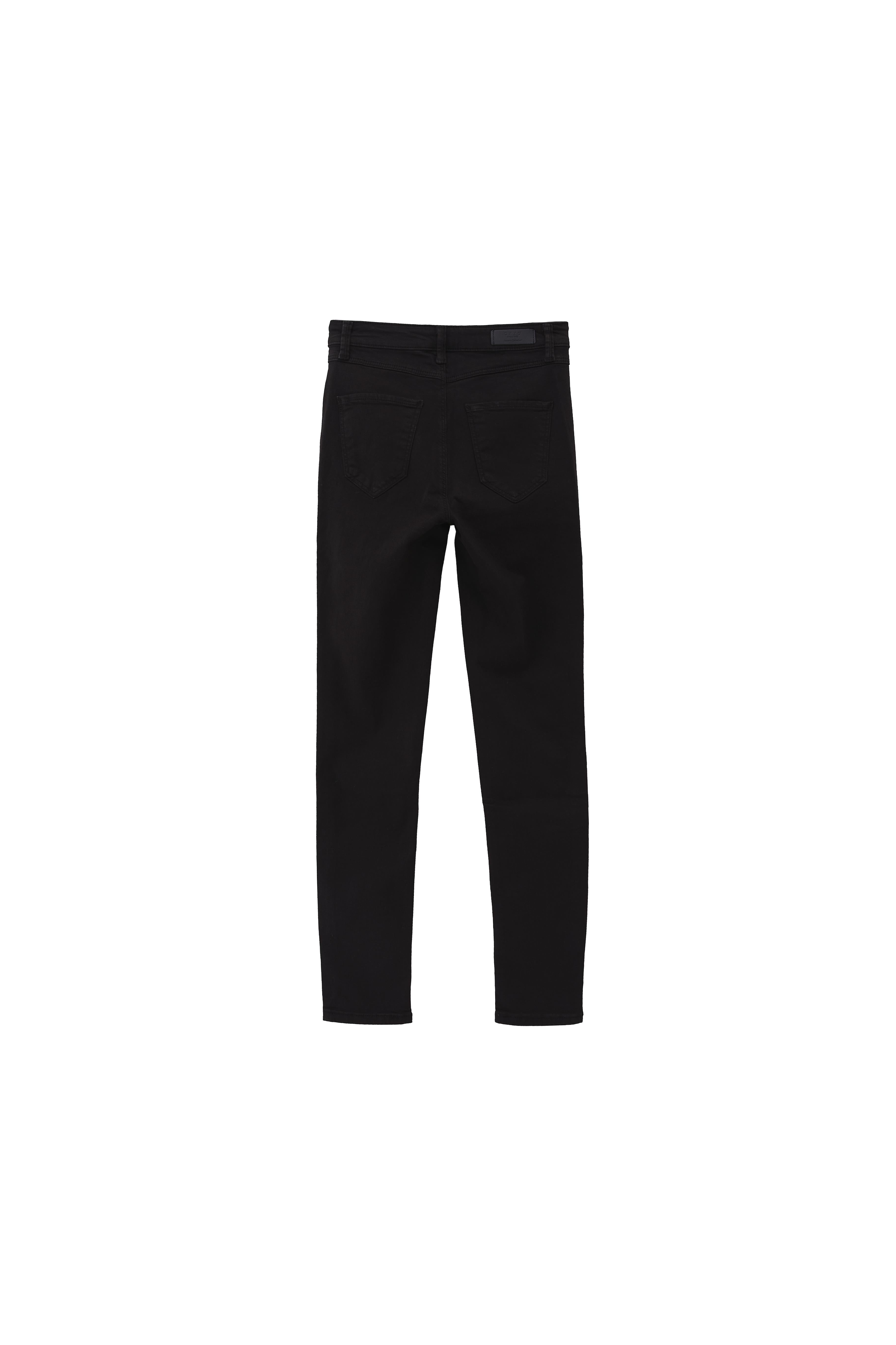 High waist skinny pants - BLACK