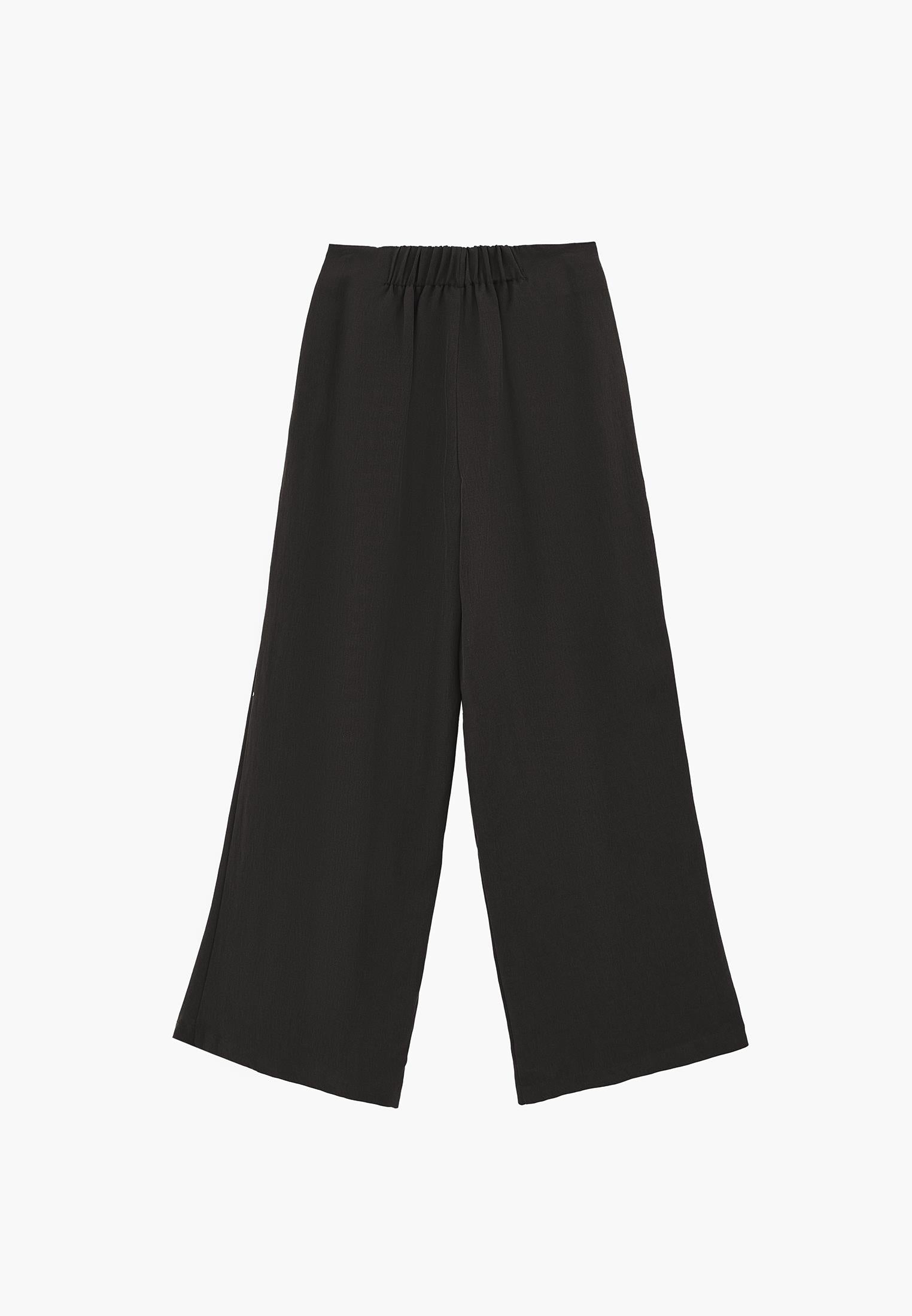 Wide Leg Wide Leg Pants - BLACK