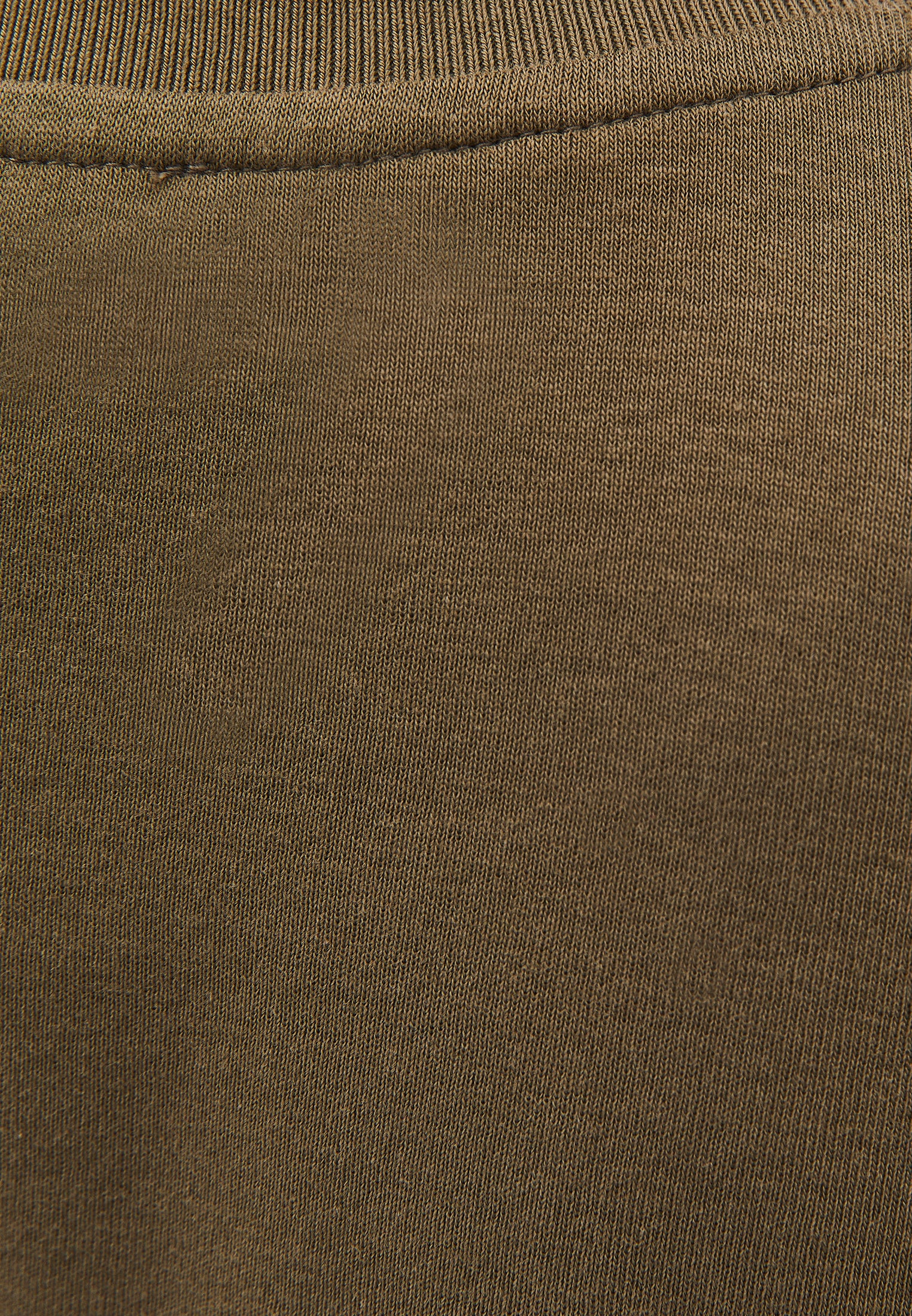 Women's Crew Neck Short Sleeve T-Shirt - BURNT OLIVEE