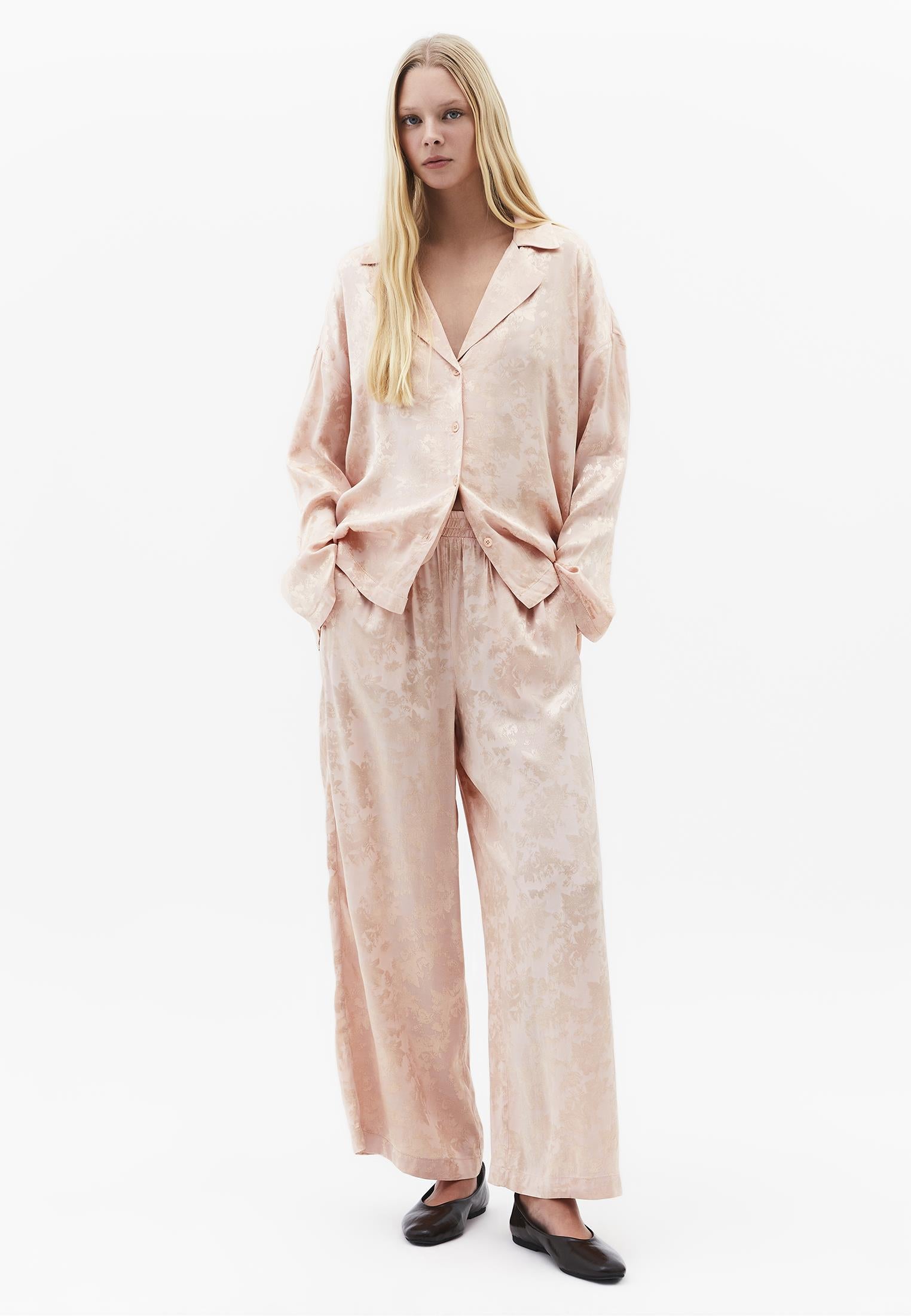 Long Sleeve Oversize Shirt With Button Details - CAMEO ROSE