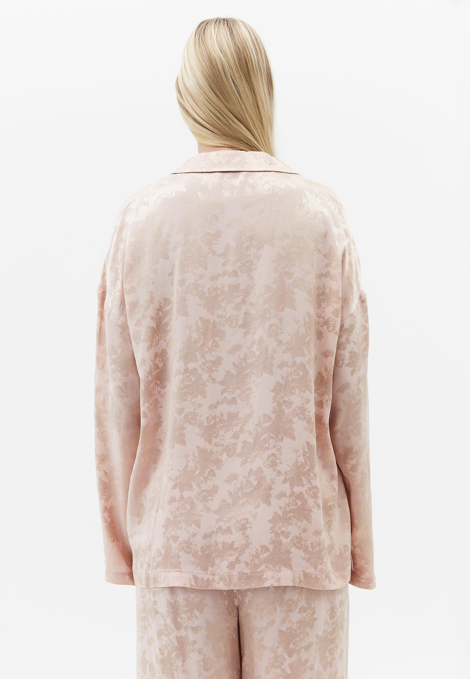 Long Sleeve Oversize Shirt With Button Details - CAMEO ROSE