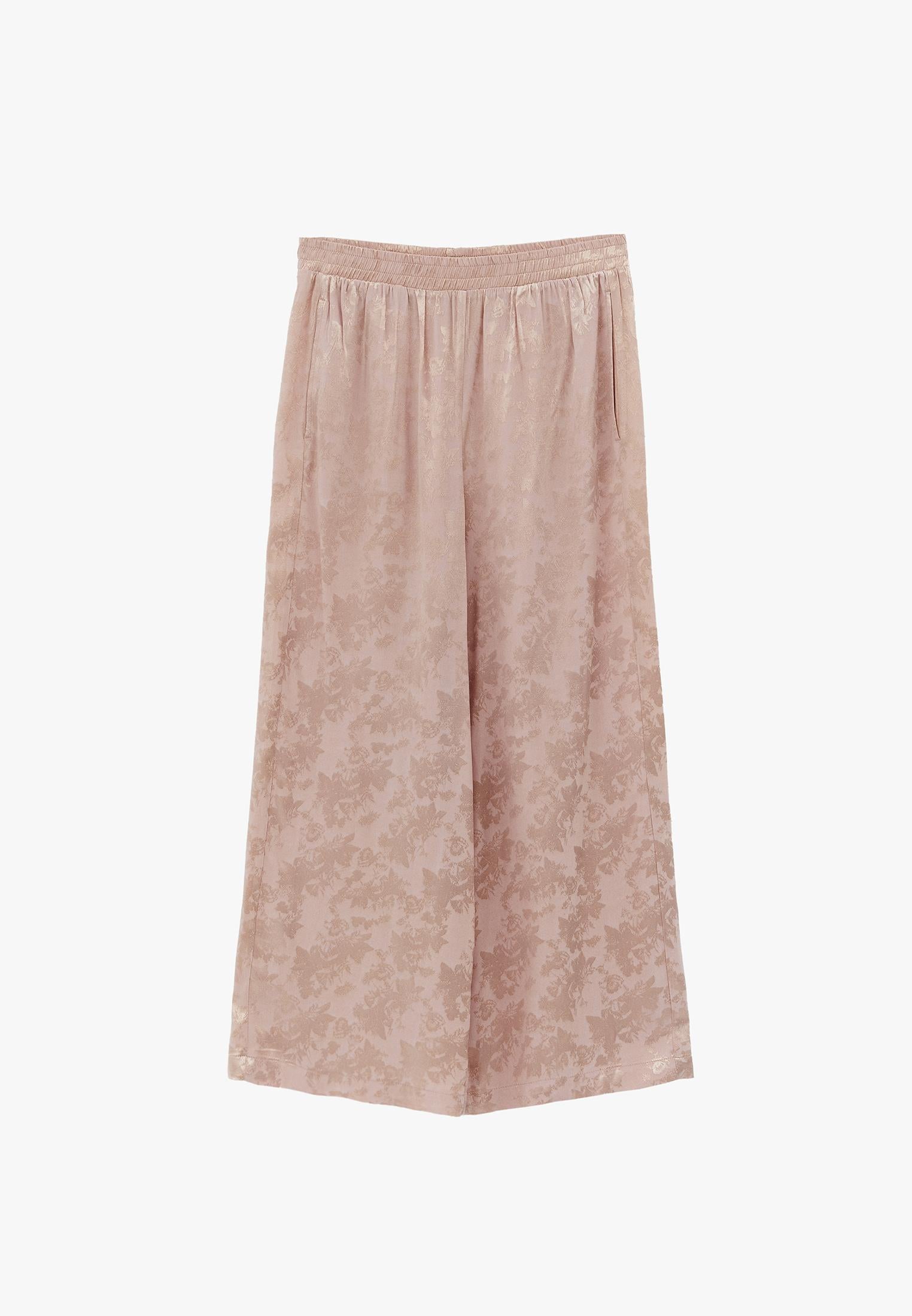 Ultra High Waist Wide Leg Elastic Waist Pants - CAMEO ROSE