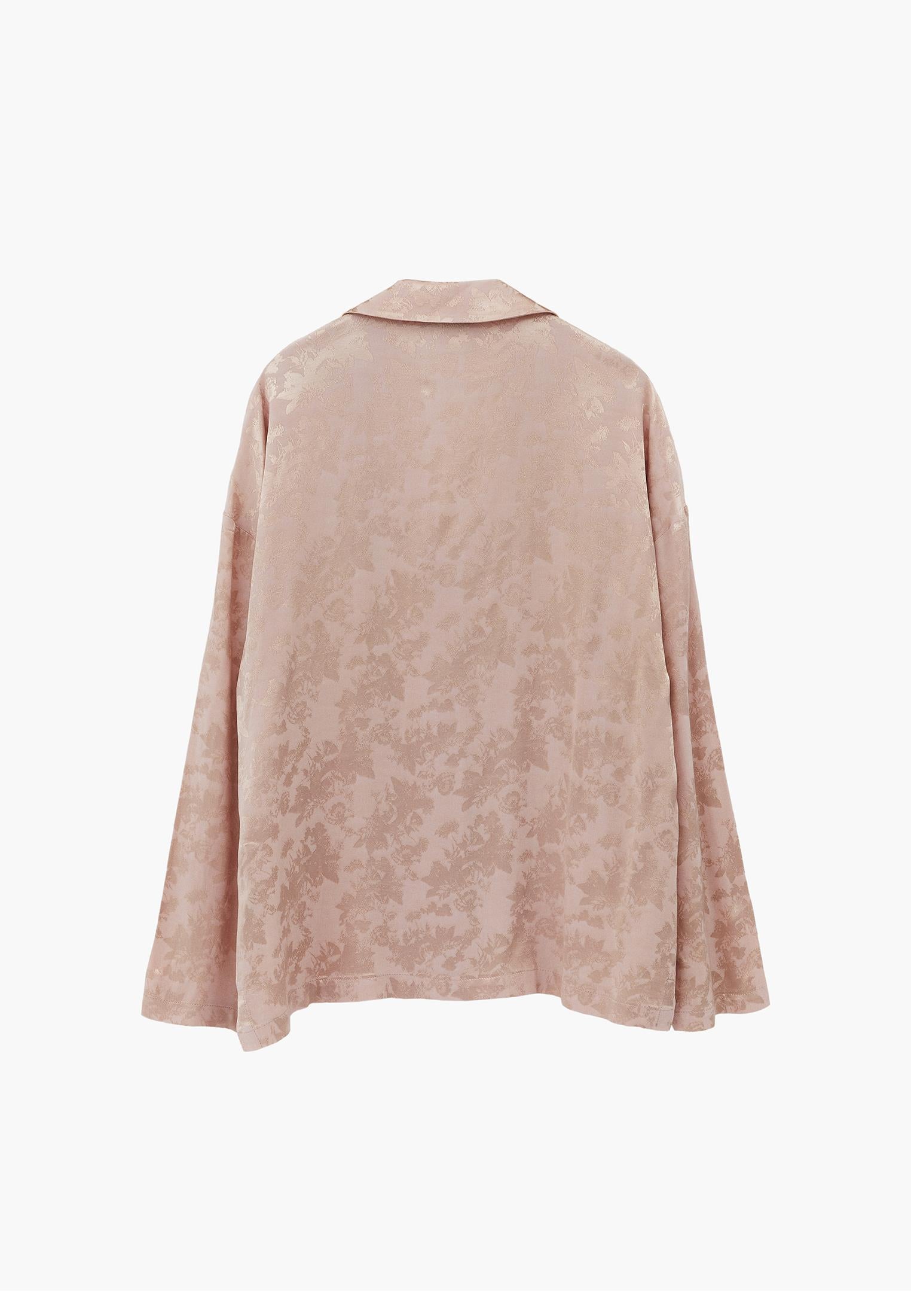 Long Sleeve Oversize Shirt With Button Details - CAMEO ROSE