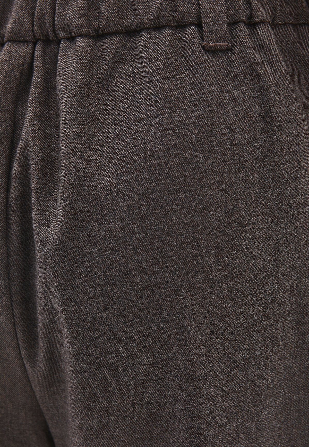 Wide Leg High Waist Trousers - Brown