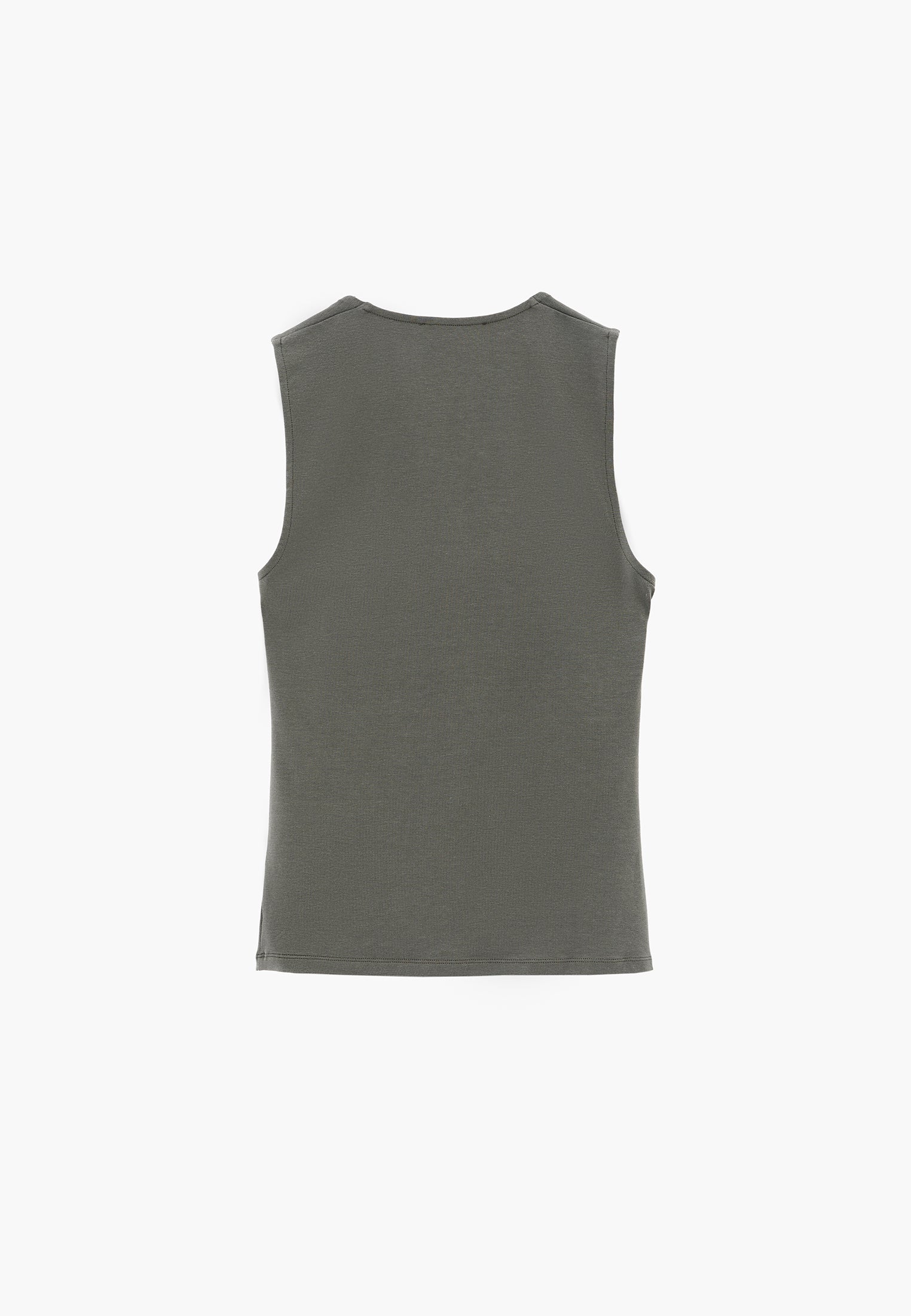 Square Neck Bodycon Standard Tank Top - CASTOR GRAY