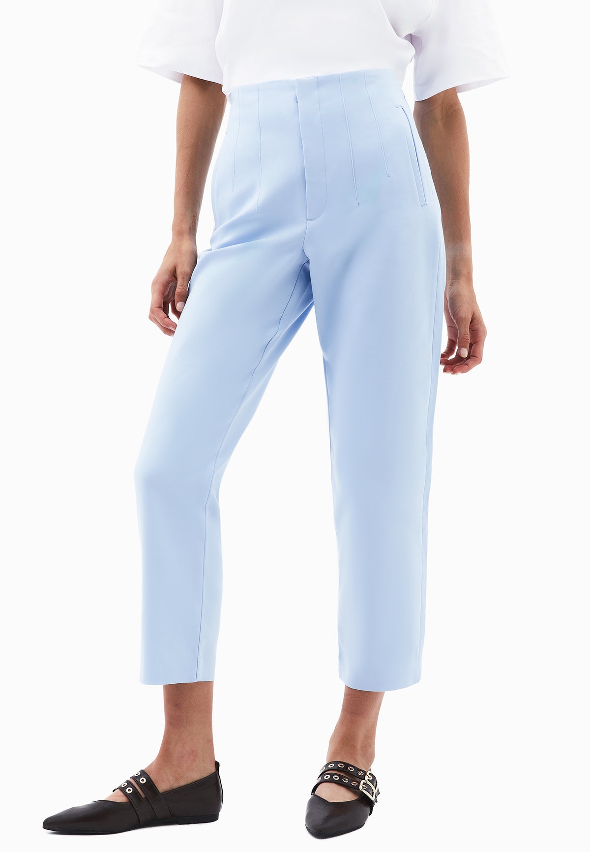 Ultra High Waist Carrot Pants - Blue