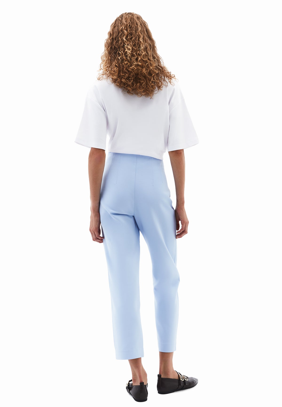 Ultra High Waist Carrot Pants - Blue