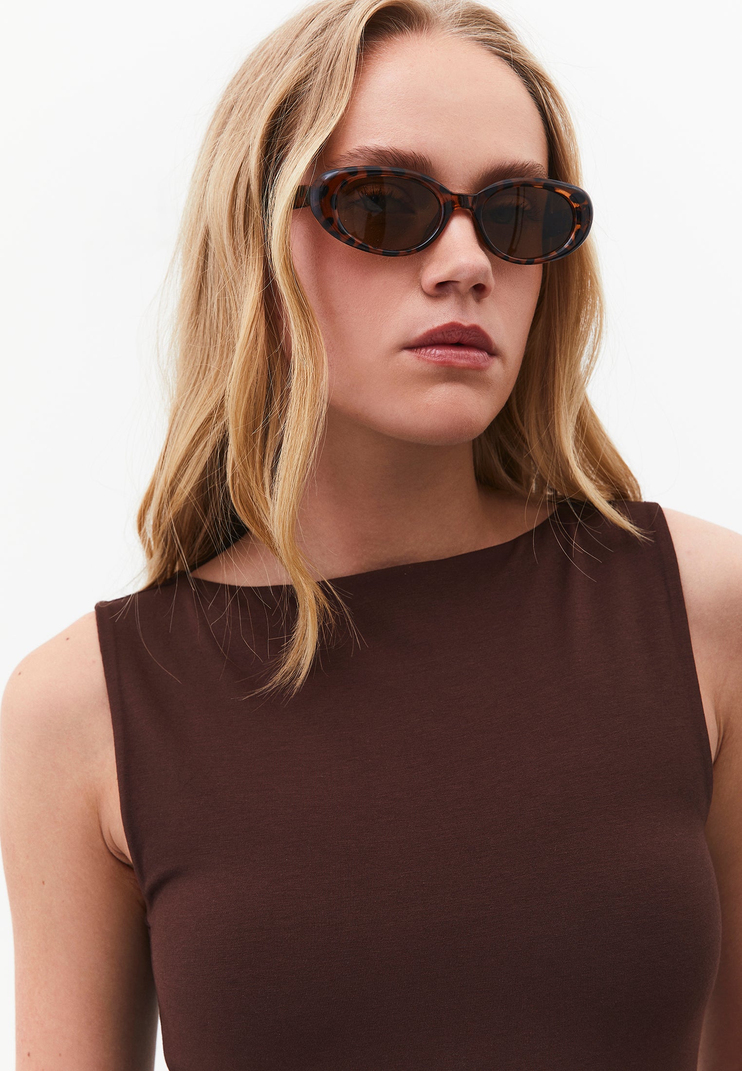 Boat Neck Tank Top - CHICORY COFFEE