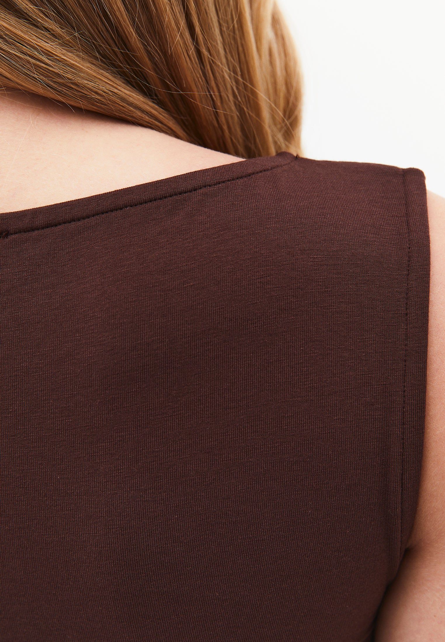Boat Neck Tank Top - CHICORY COFFEE