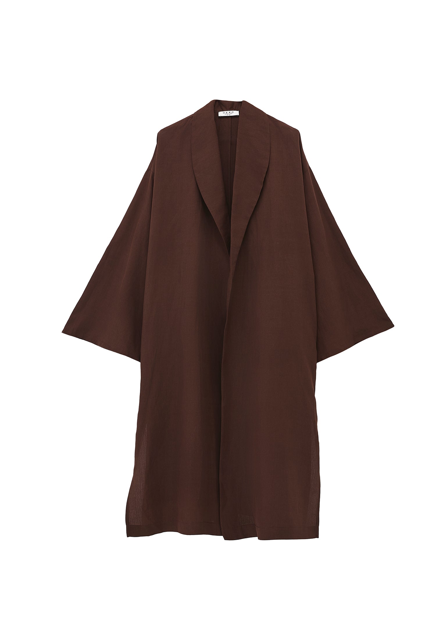 Shawl collar kimono - CHICORY COFFEE
